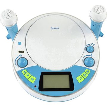 X4-TECH Kinder CD-Player CD-Player (Inkl. Karaoke-Funktion, Inkl. Mikrofon)