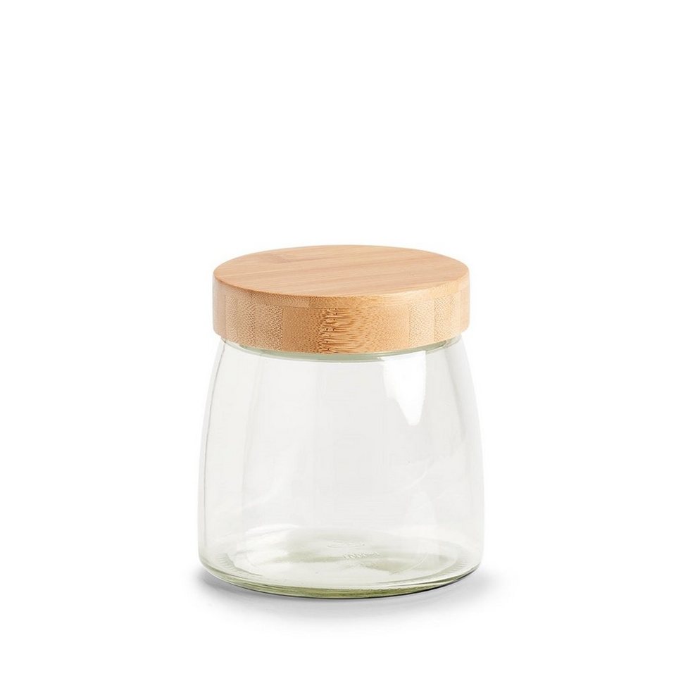 Zeller Present Vorratsglas Vorratsglas mit Schraubdeckel Bamboo 950 ml, Glas/Bambus,  (Stück, 1-tlg), Zeller Present Vorratsglas mit Schraubdeckel Bamboo 950 ml,  Vorratsglas mit Bambusdeckel für 950 ml