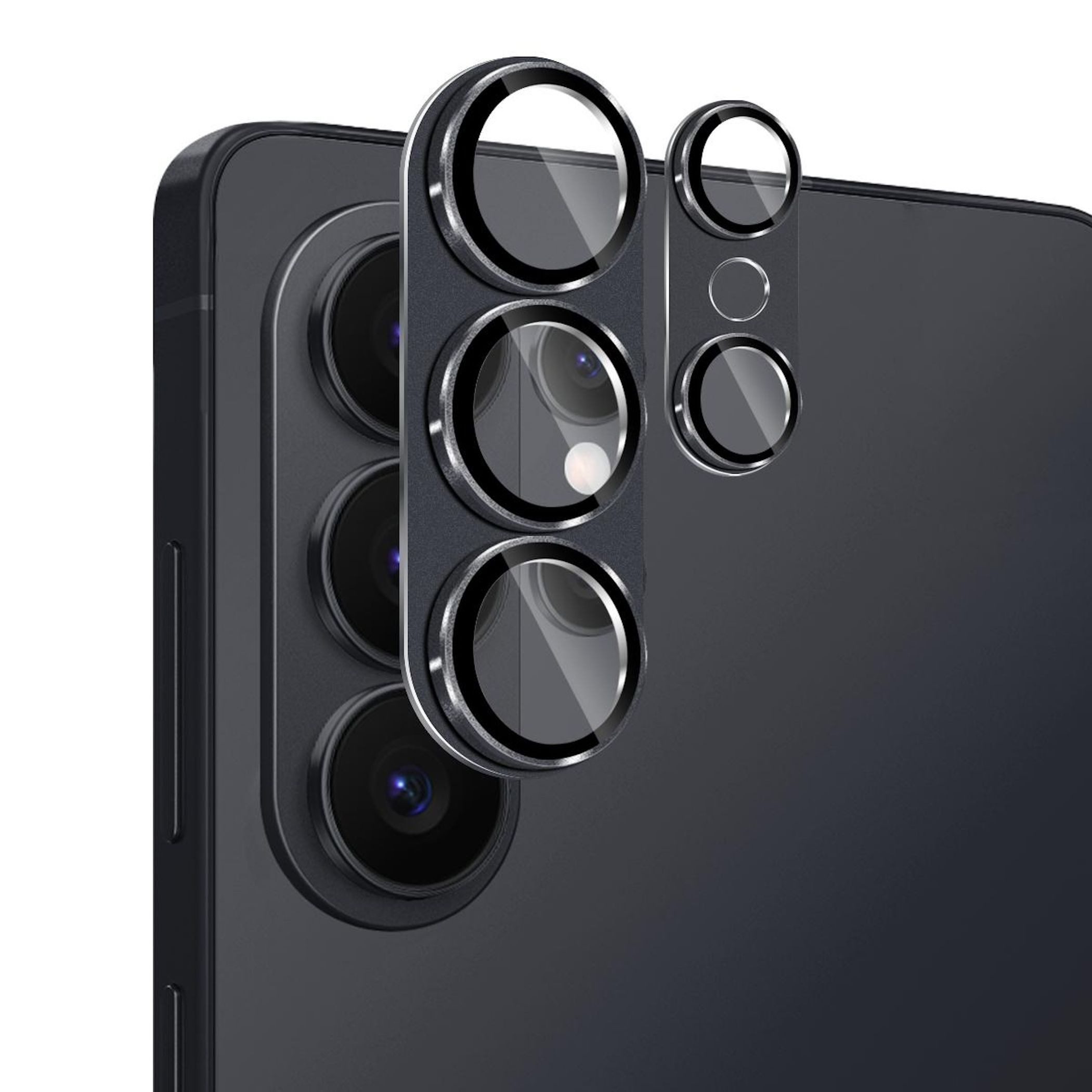 Wigento Kameraschutzglas Linsenglas für Samsung Galaxy S26 Ultra Aluminium Ring 9H Dünn Schwarz für Samsung Galaxy S26 Ultra 5G, Aluminium Rahmen, Anti Reflex