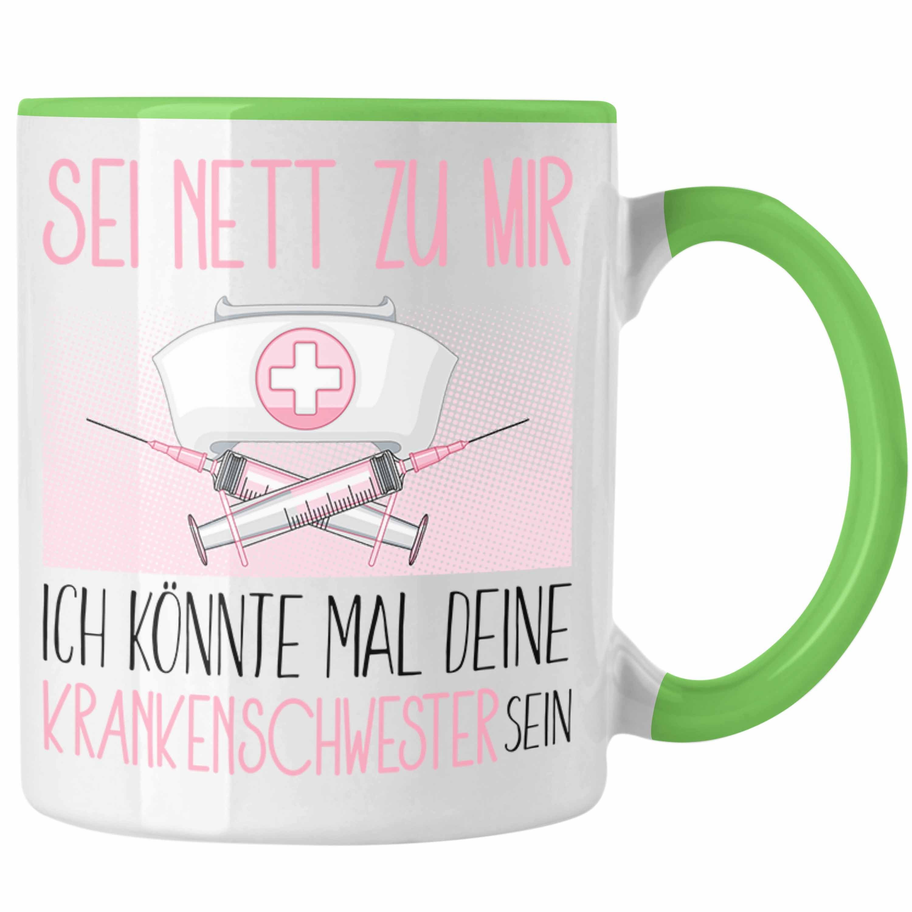 Trendation Tasse Krankenschwester Ausbildung Tasse Geschenk Krankenhaus Geschenkidee Se Grün