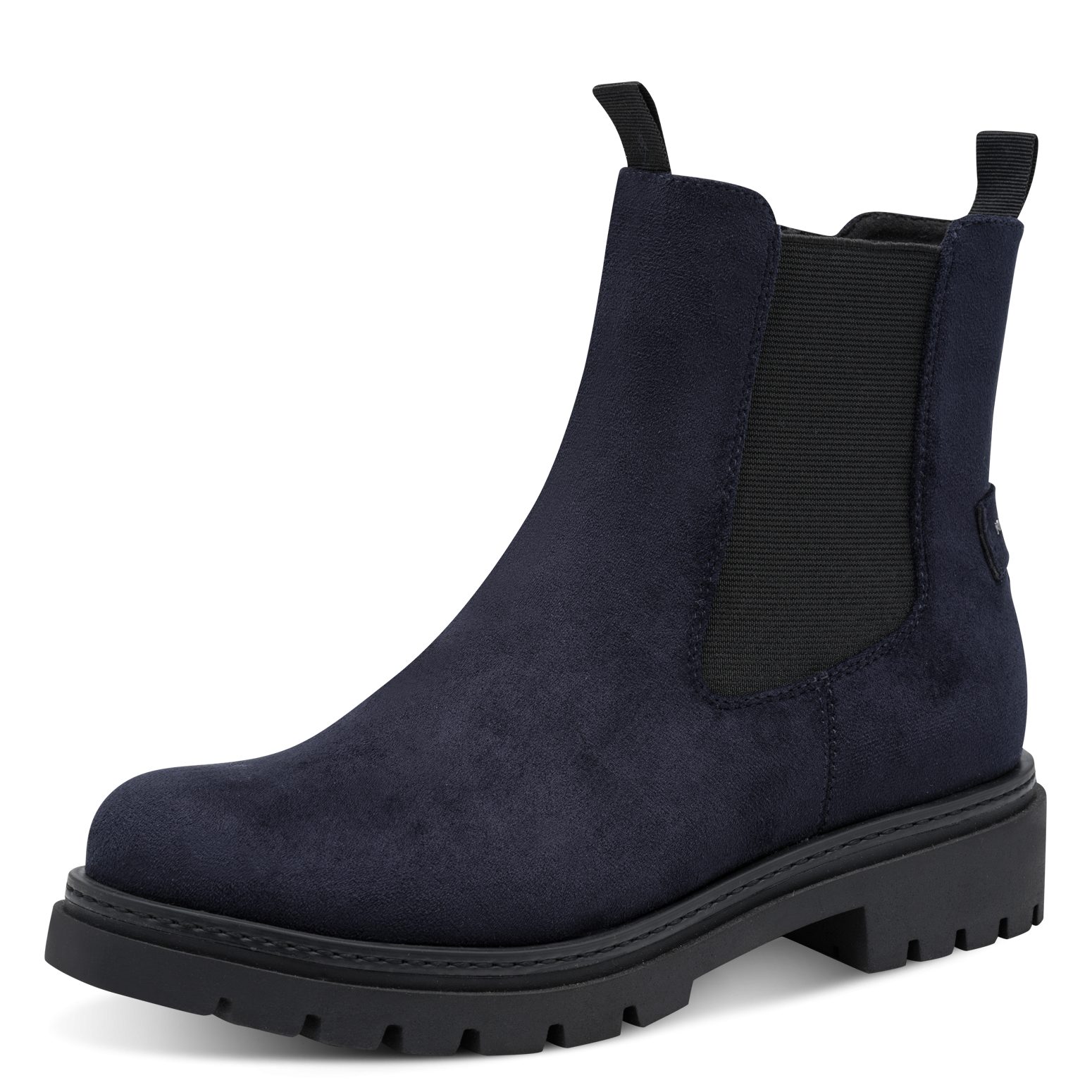 MARCO TOZZI Chelseaboots Blockabsatz, Stiefelette mit Stretcheinsatz an der Außenseite