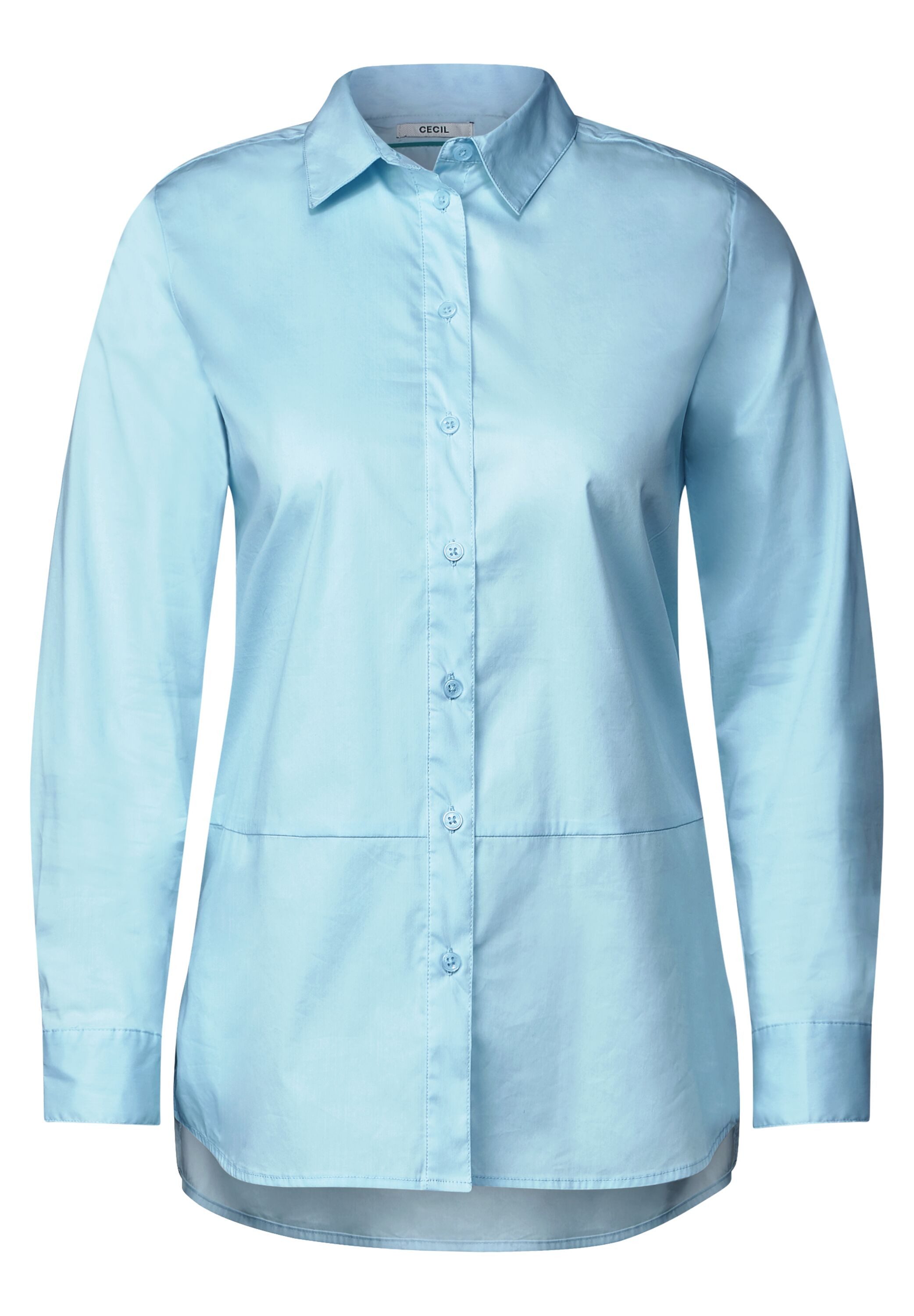 CECIL Langarmbluse Longbluse mit Knopfleiste