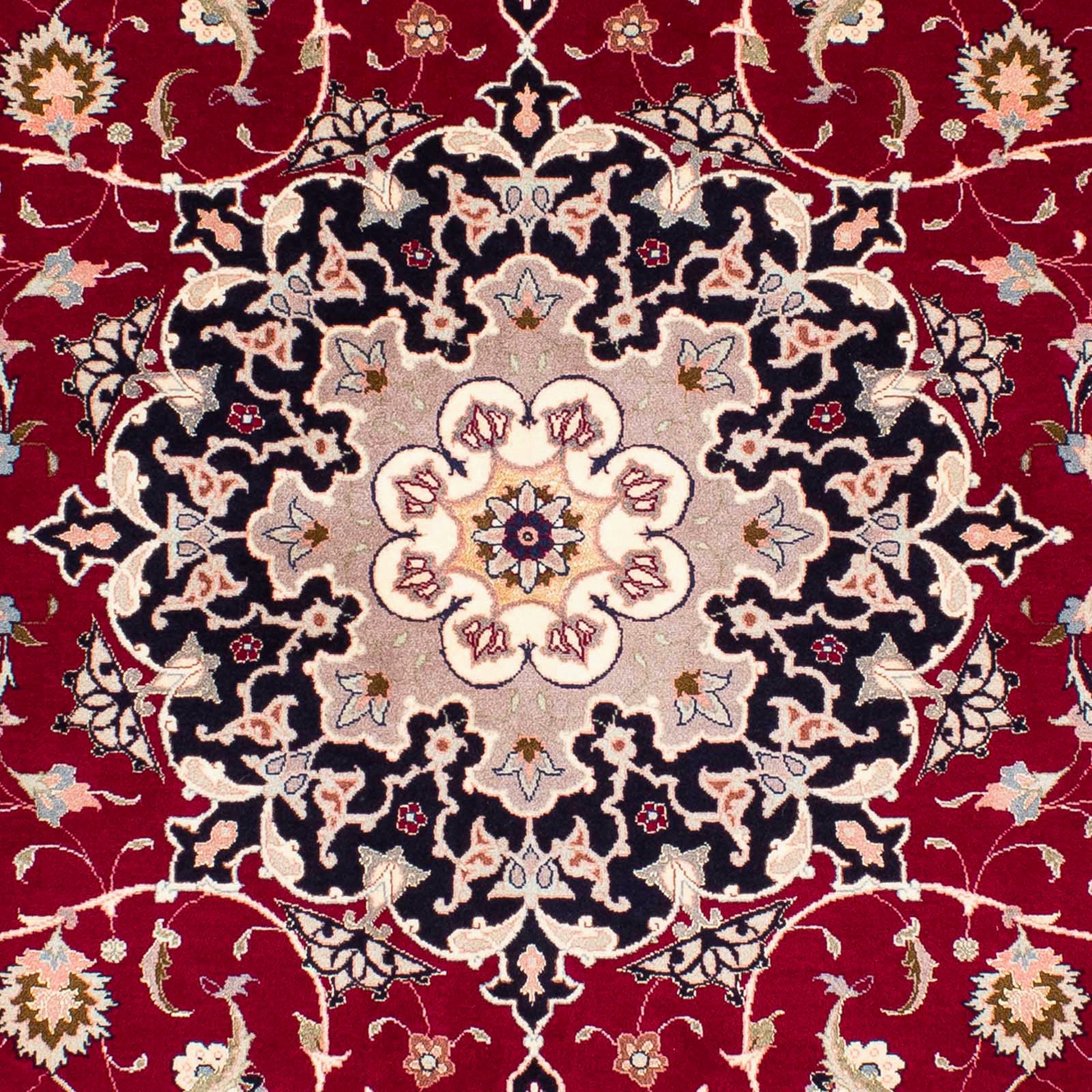 Orientteppich Perser - Täbriz - - Wohnzimmer, Einzelstück mit morgenland, 172 x Höhe: Royal - rechteckig, 240 mm, cm Handgeknüpft, 7 dunkelrot, Zertifikat