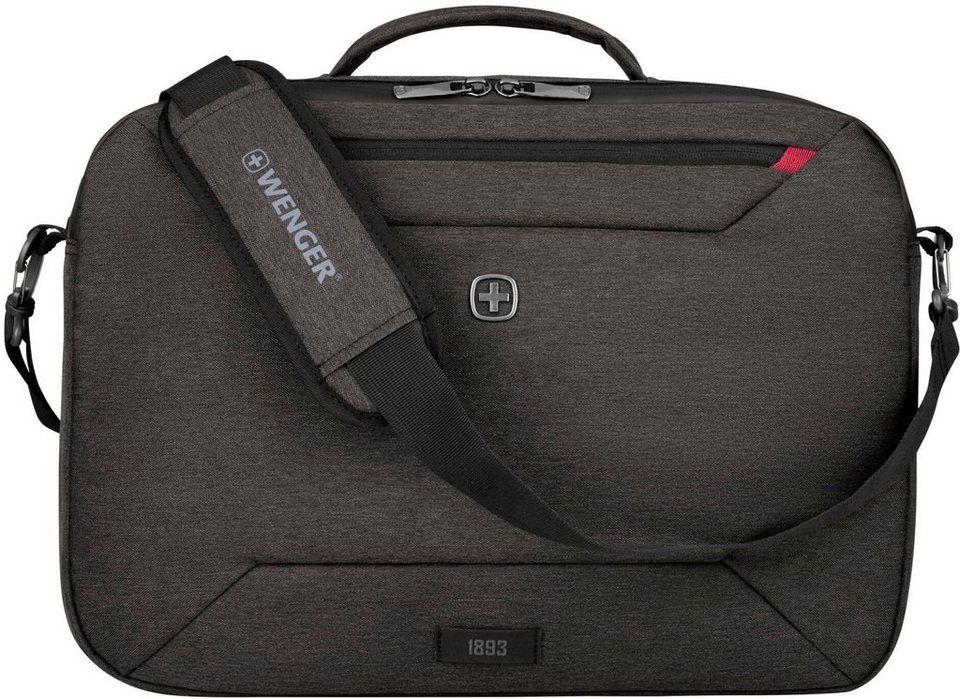 Wenger Laptoptasche Commute, grau, mit 16-Zoll Laptopfach, auch als  Rucksack tragbar, Kann dank verstaubarer Träger als Rucksack getragen werden