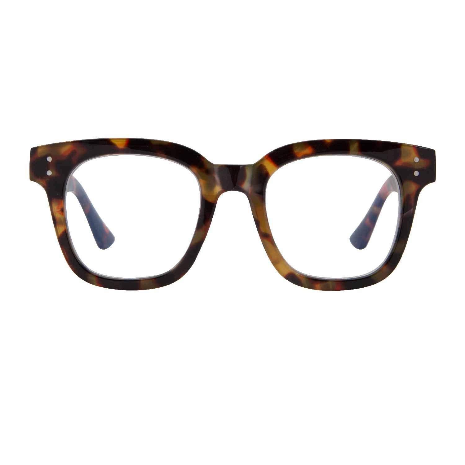 LuxusKollektion Brille Blaulichtfilter Brille Damen Schildpatt, Übergroß