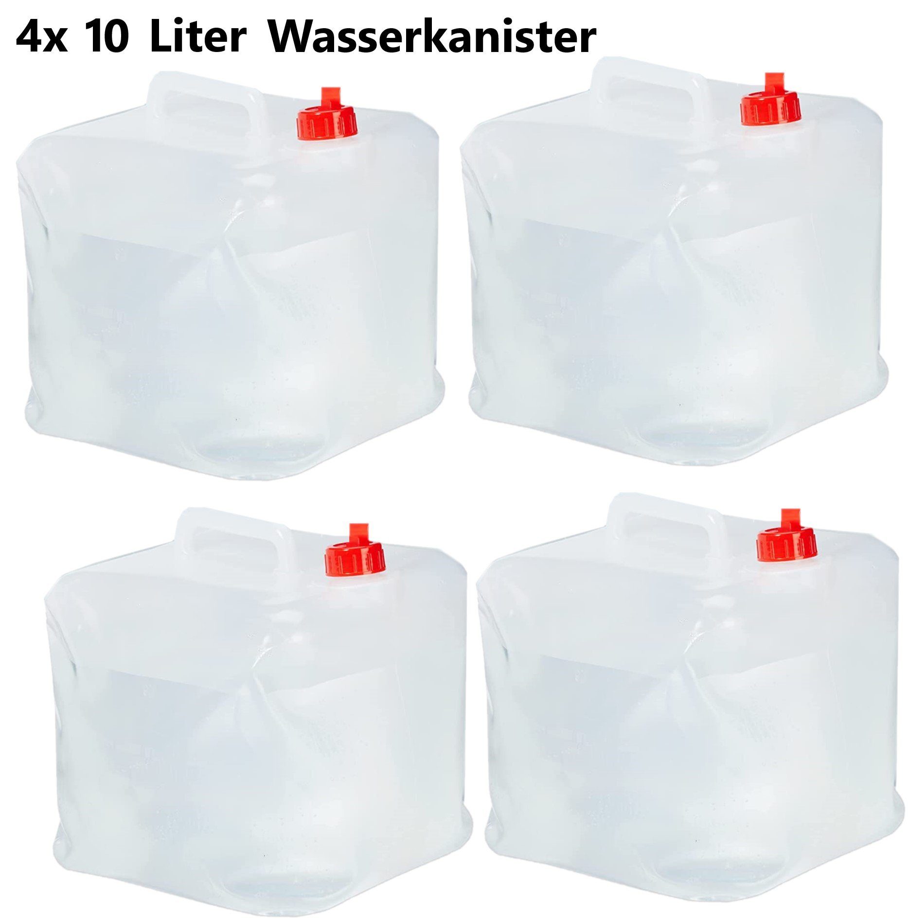 4 x weißer 10 l Kanister weiß lebensmittelecht Wasserkanister Kunststoffkanister 