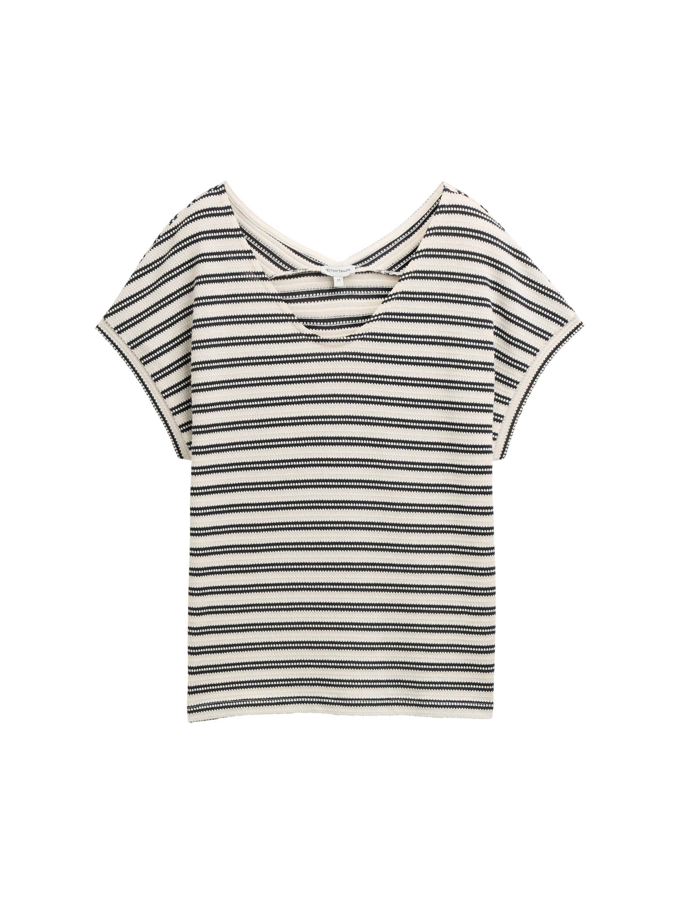 TOM TAILOR T-Shirt T-Shirt mit Streifenmuster günstig online kaufen
