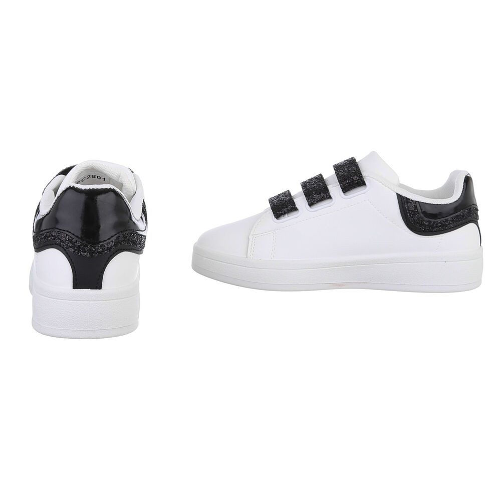 Ital-Design Damen Low-Top Freizeit Sneaker (88519300) Flach Sneakers Low in Weiß