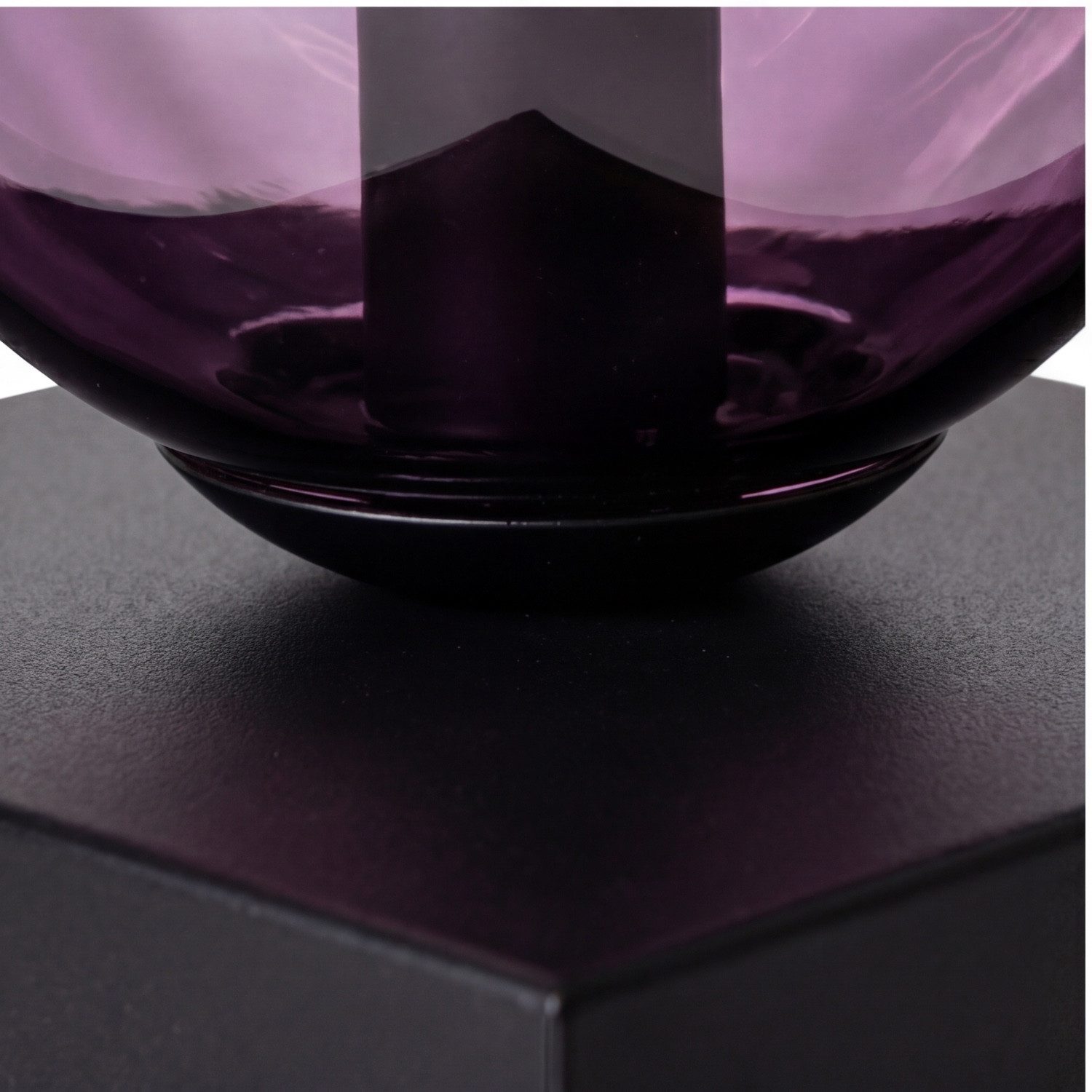 Licht-Erlebnisse Tischleuchte CLONLINA, ohne Leuchtmittel, Glas Lila verspiegelt E14 17,5 cm Lava-Glas Nachttisch Schlafzimmer – Bild 4 von 5