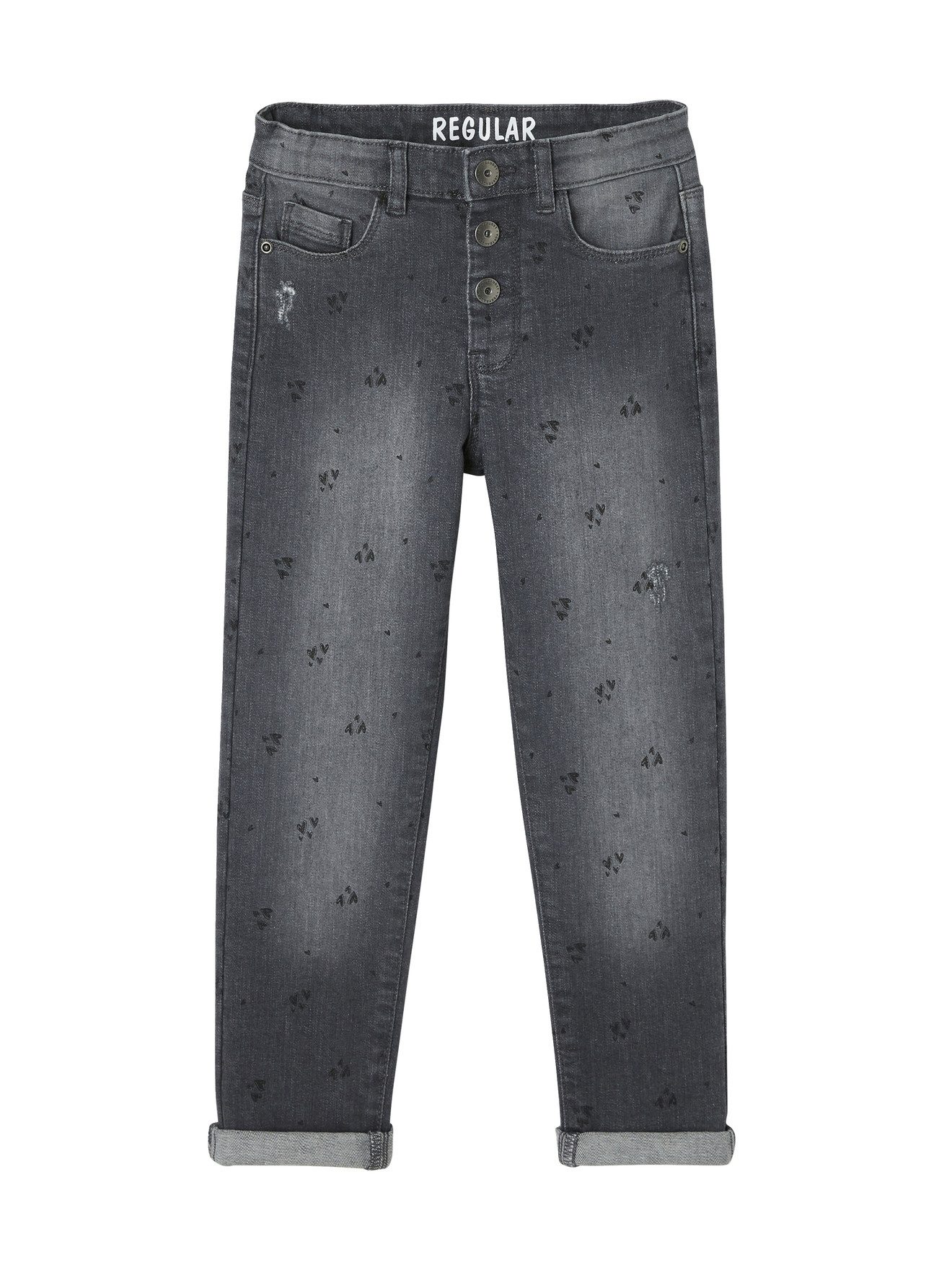 7/8-Caprijeans Mädchen Jeans, gerades Bein