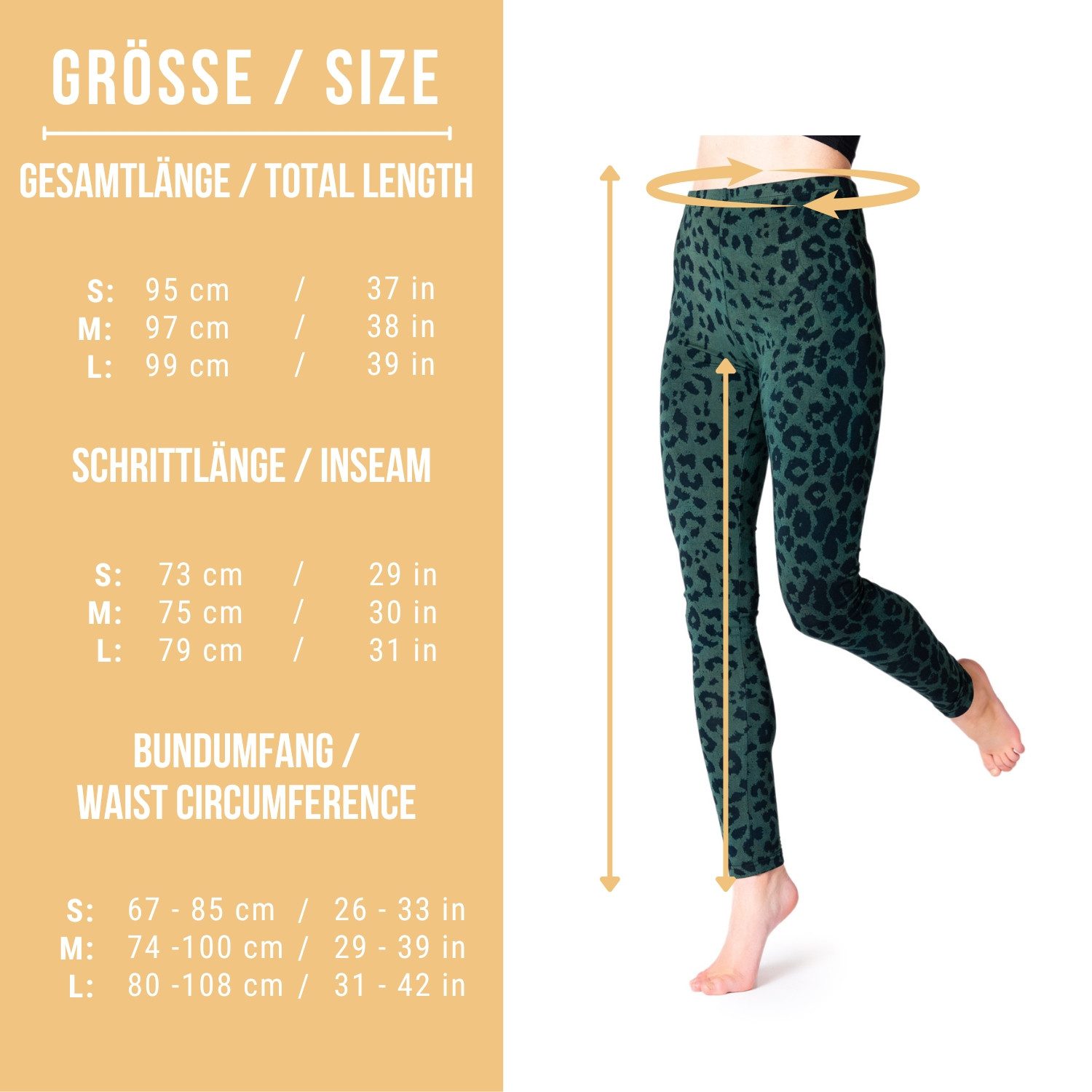PANASIAM Leggings Unikat Batik Leggings Leopard Muster aus natürlicher Viskose Goa Hose handgefertigte Yogaleggings Sporthose Fitnessleggings lange Leggings