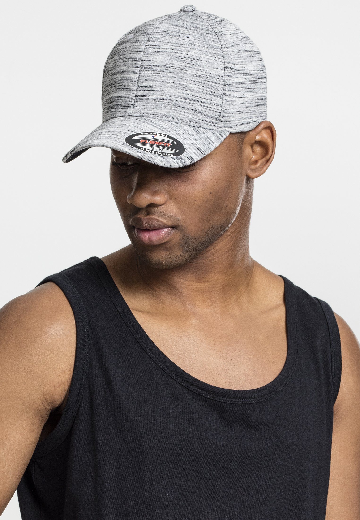 Accessoires Melange Flexfit black/heathergrey Flexfit Cap Stripes Flex