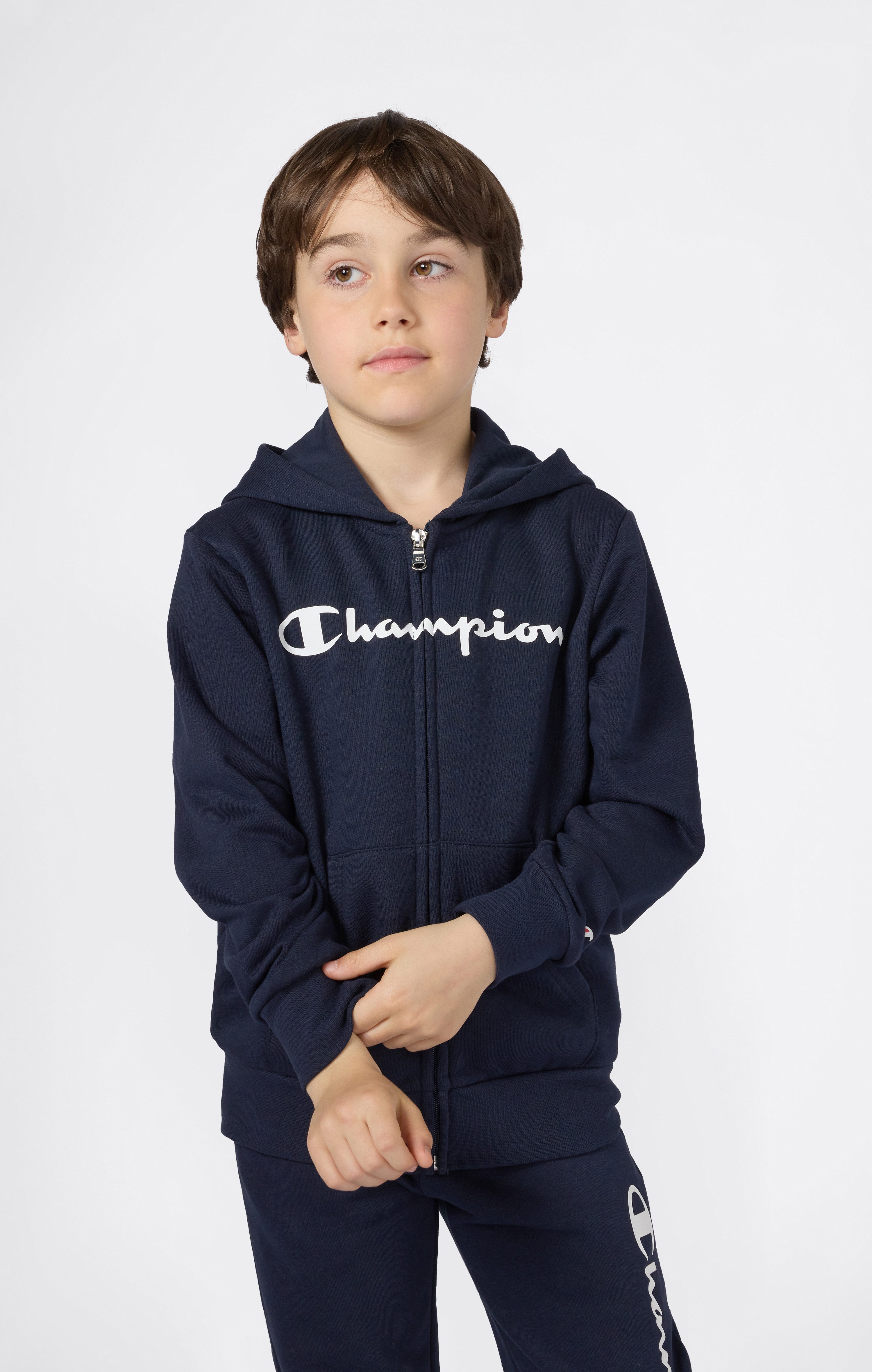 Champion Kapuzensweatjacke mit Kapuze und Kordelzug, aus Baumwolle und Polyester, für Kinder