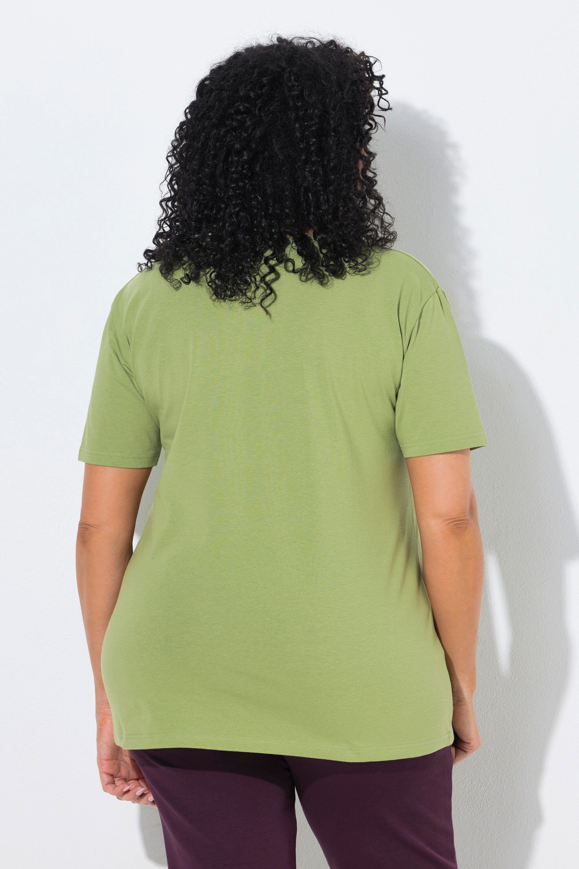 Ulla Popken T-Shirt T-Shirt Oversized Tunika-Ausschnitt Halbarm – Bild 3 von 4