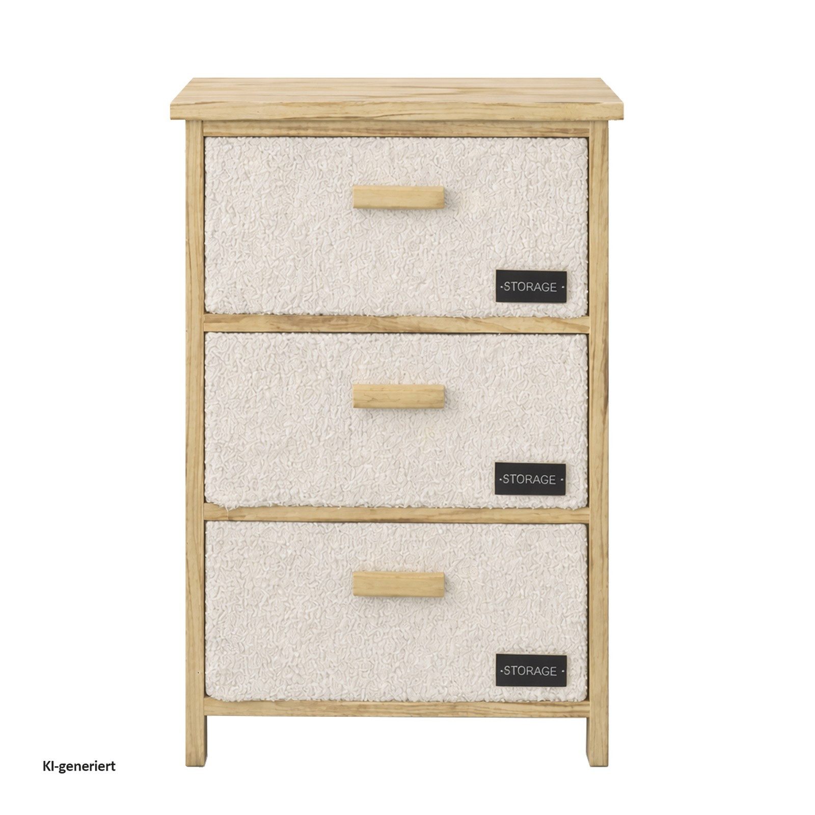 HTI-Living Kommode Kommode Melia mit 3 Plüsch-Schubladen (Stück, 1 St., 1 Kommode) – Bild 2 von 3
