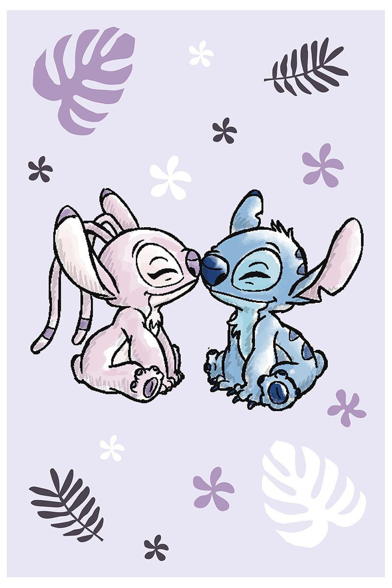 Kinderdecke Disney Lilo & Stitch Fleecedecke Alien Angel 100x150cm Polyester, Disney