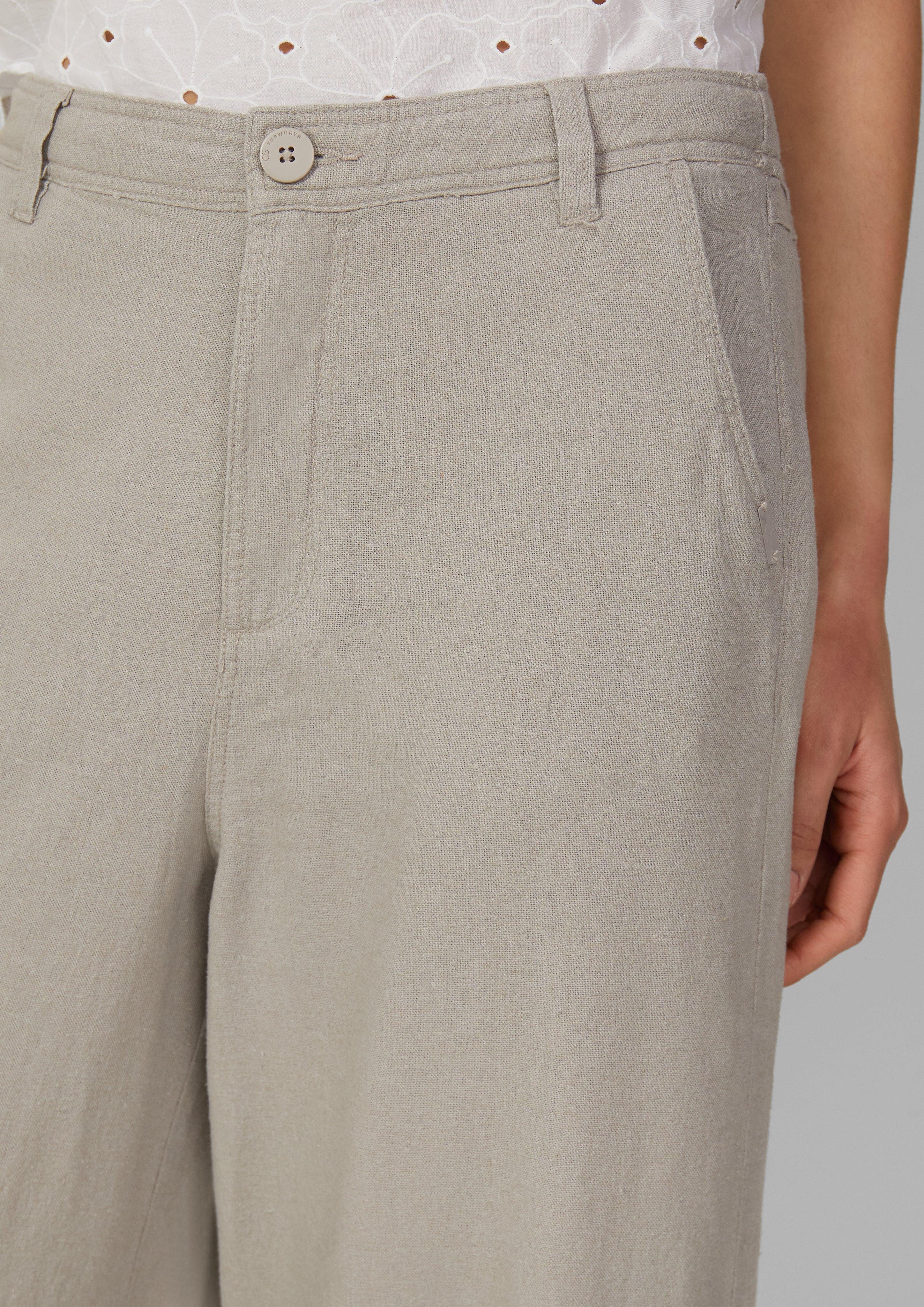 QS 7/8-Hose Culotte aus Leinenmix günstig online kaufen
