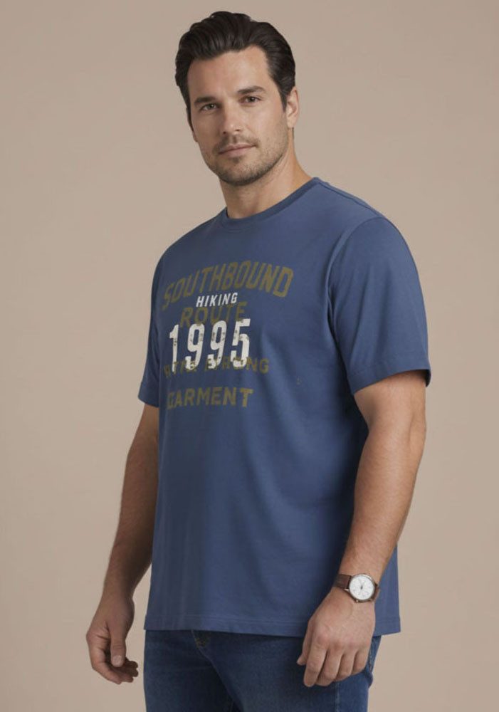 Man's World Plus Rundhalsshirt auch in Grosse Größen bis Gr. 7XL Ärmel-Fit regular fit, Kurzarm, casual, für Frühling und Sommer