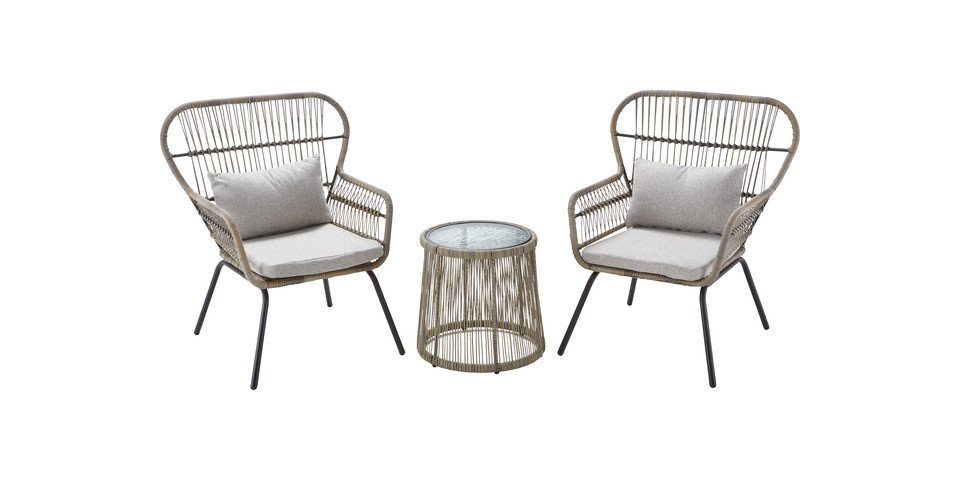 Trend Line Balkonset TrendLine Balkonset Selma 3-teilig inkl. Sitz- und, Witterungsbeständig