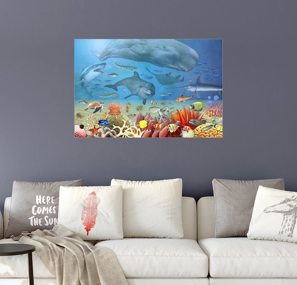 Posterlounge Wandbild, Tiere im Meer, UV-beständiger Druck hinter