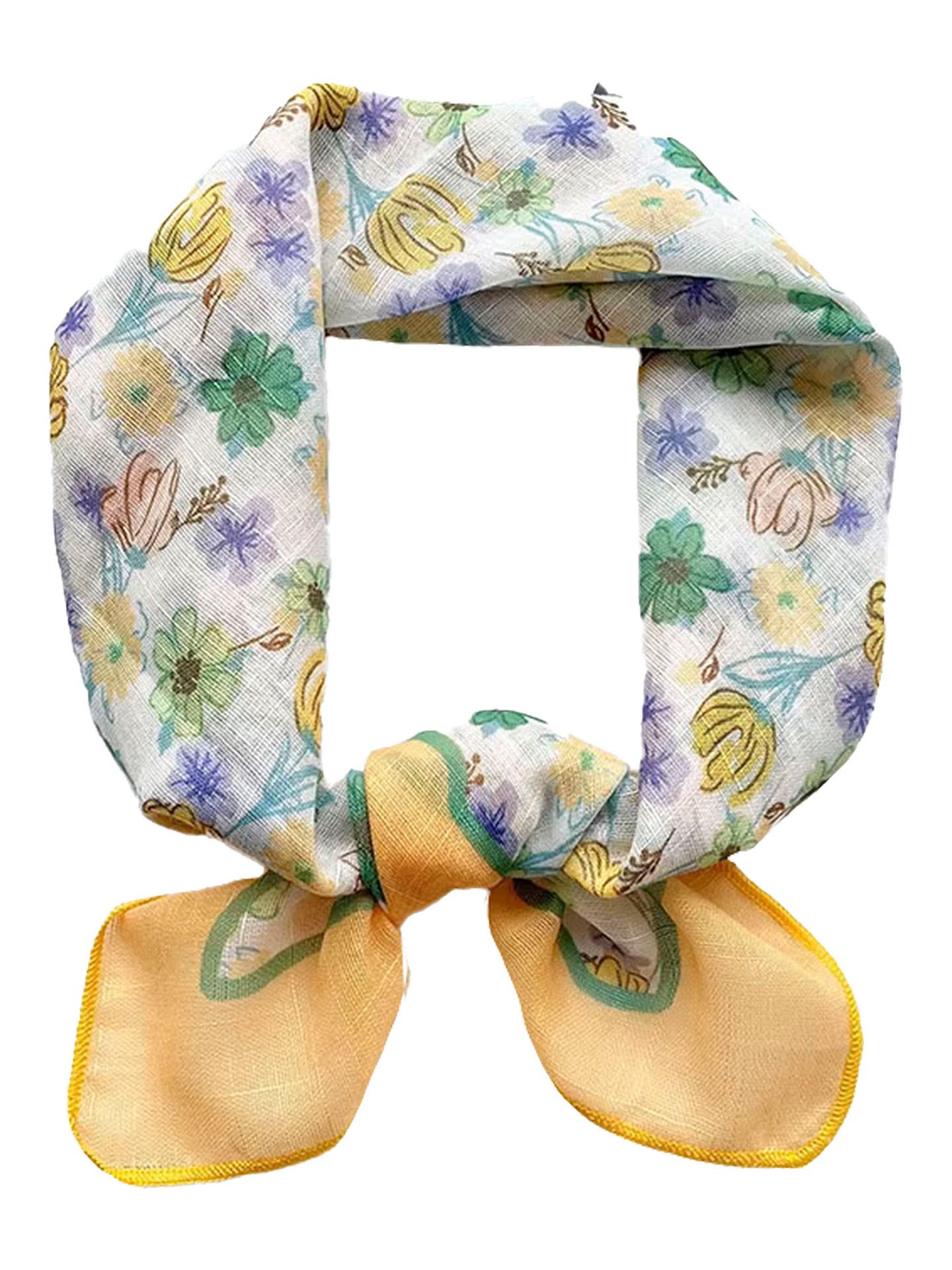 Moschen-Bayern Halstuch Halstuch Damen klein Nickituch Sommer Baumwolle Apricot Gelb