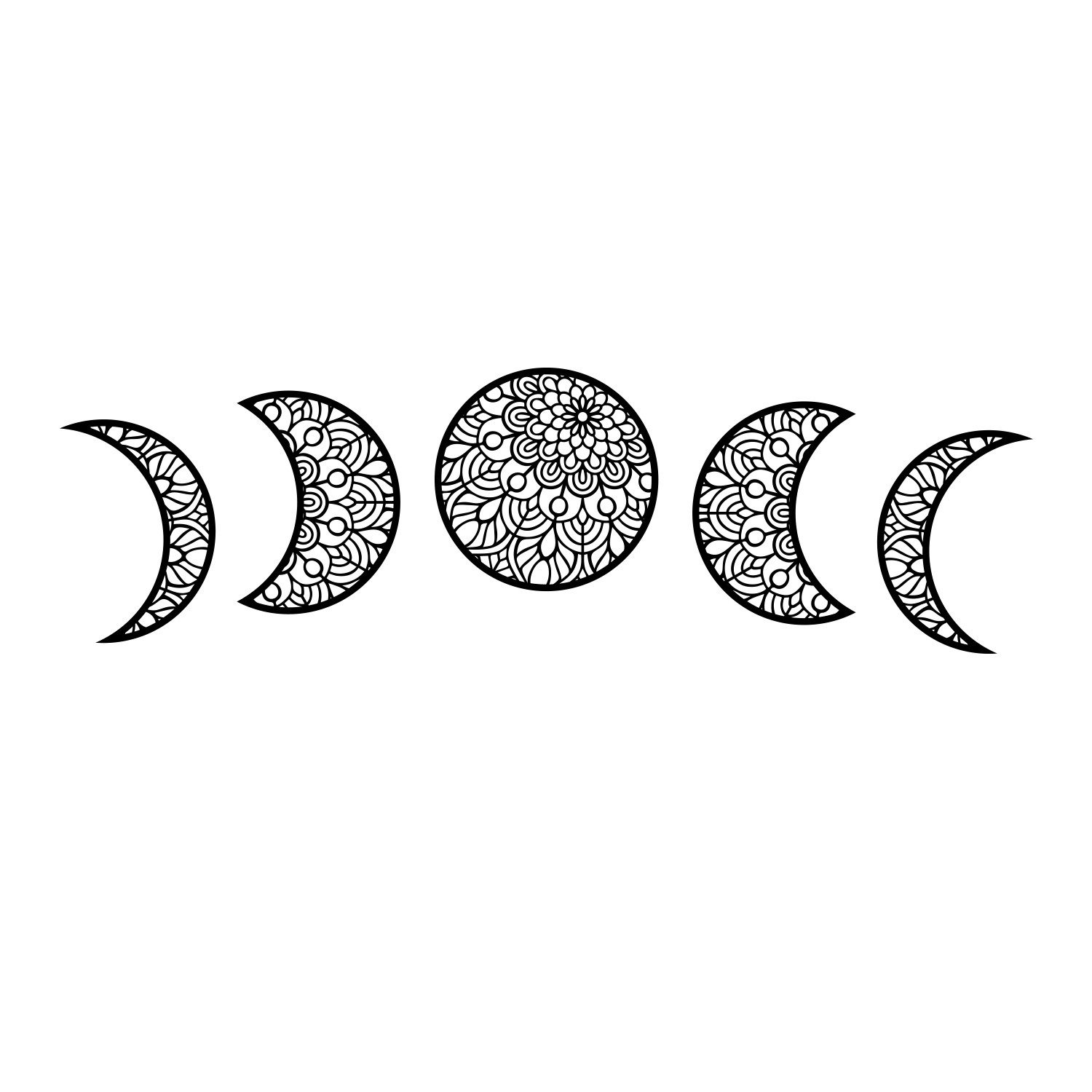 Namofactur Wanddekoobjekt Mondphasen Mandala Holz Wand Deko Wohnzimmer (5-t günstig online kaufen