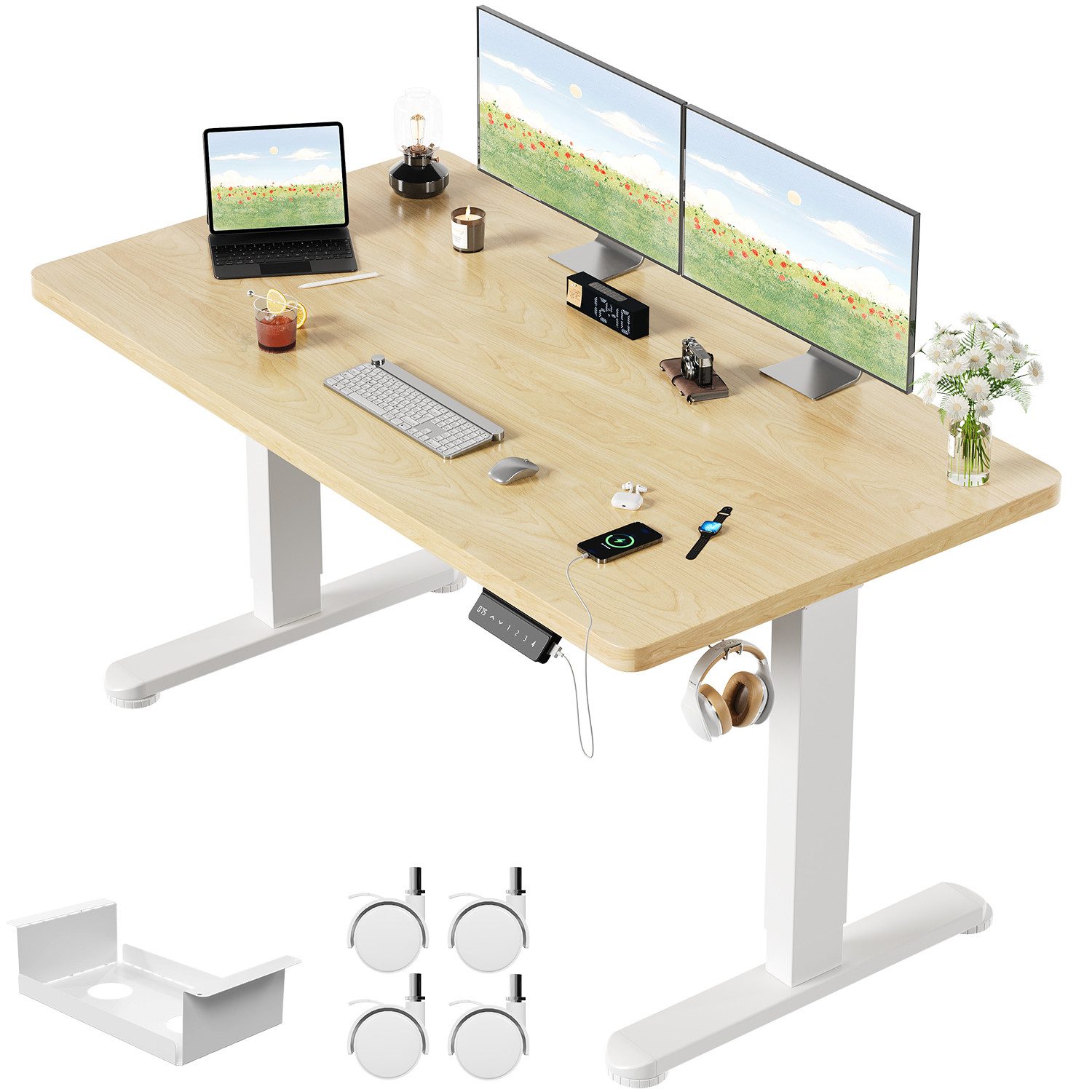 HOMALL Schreibtisch Höhenverstellbarer Elektrisch mit 25mm starker einteili günstig online kaufen