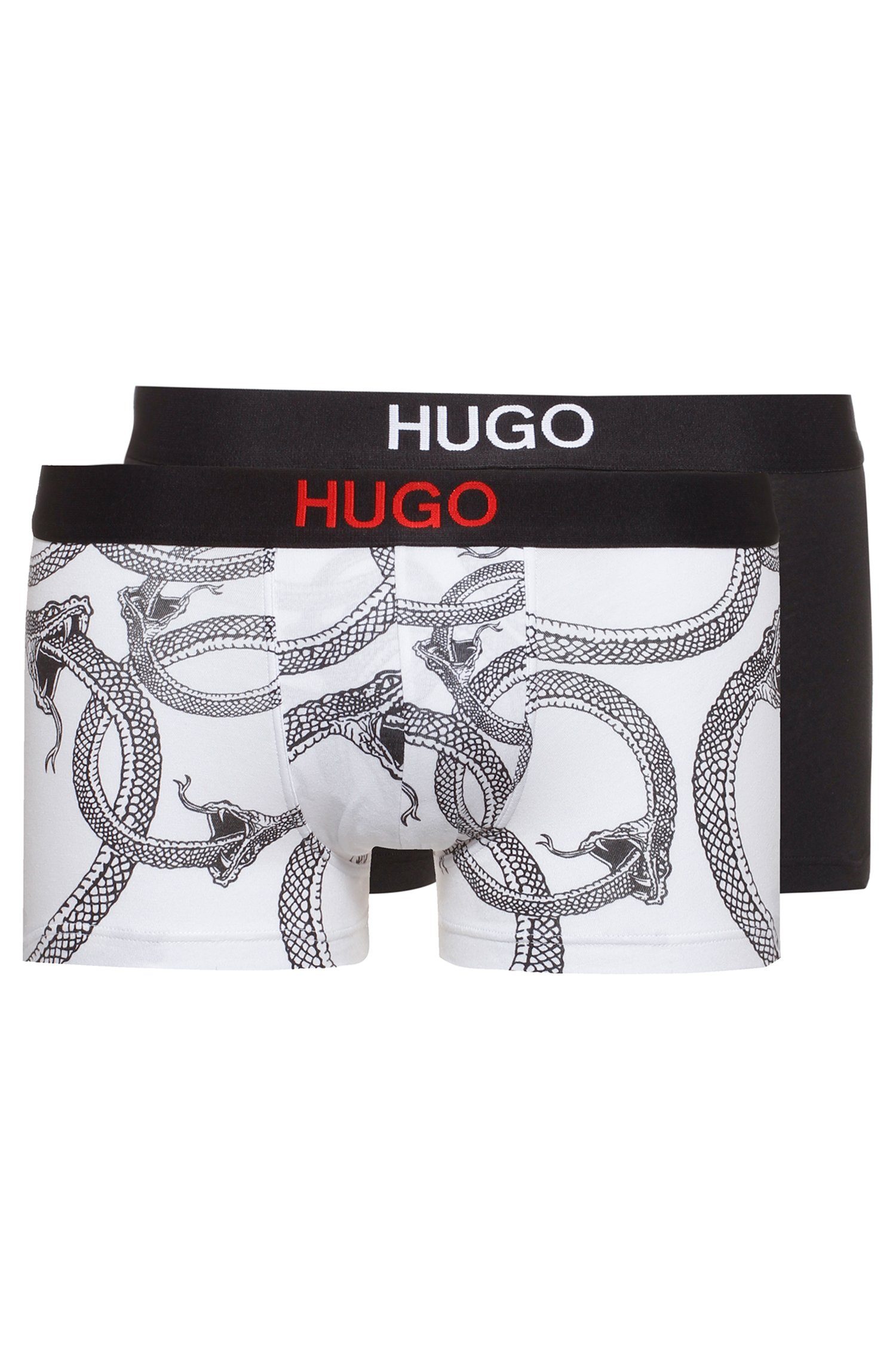 HUGO Trunk Brother Pack Signature Boxershorts (Packung, 2-St., 2er-Pack) mit Logobund Open White (122)