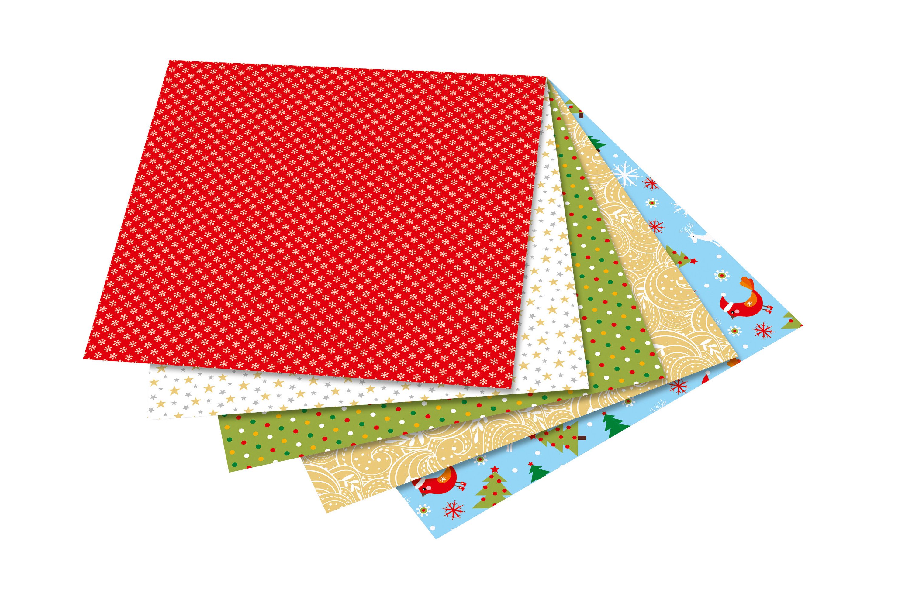 Folia Kraftpapier Weihnachten, 50 Blatt