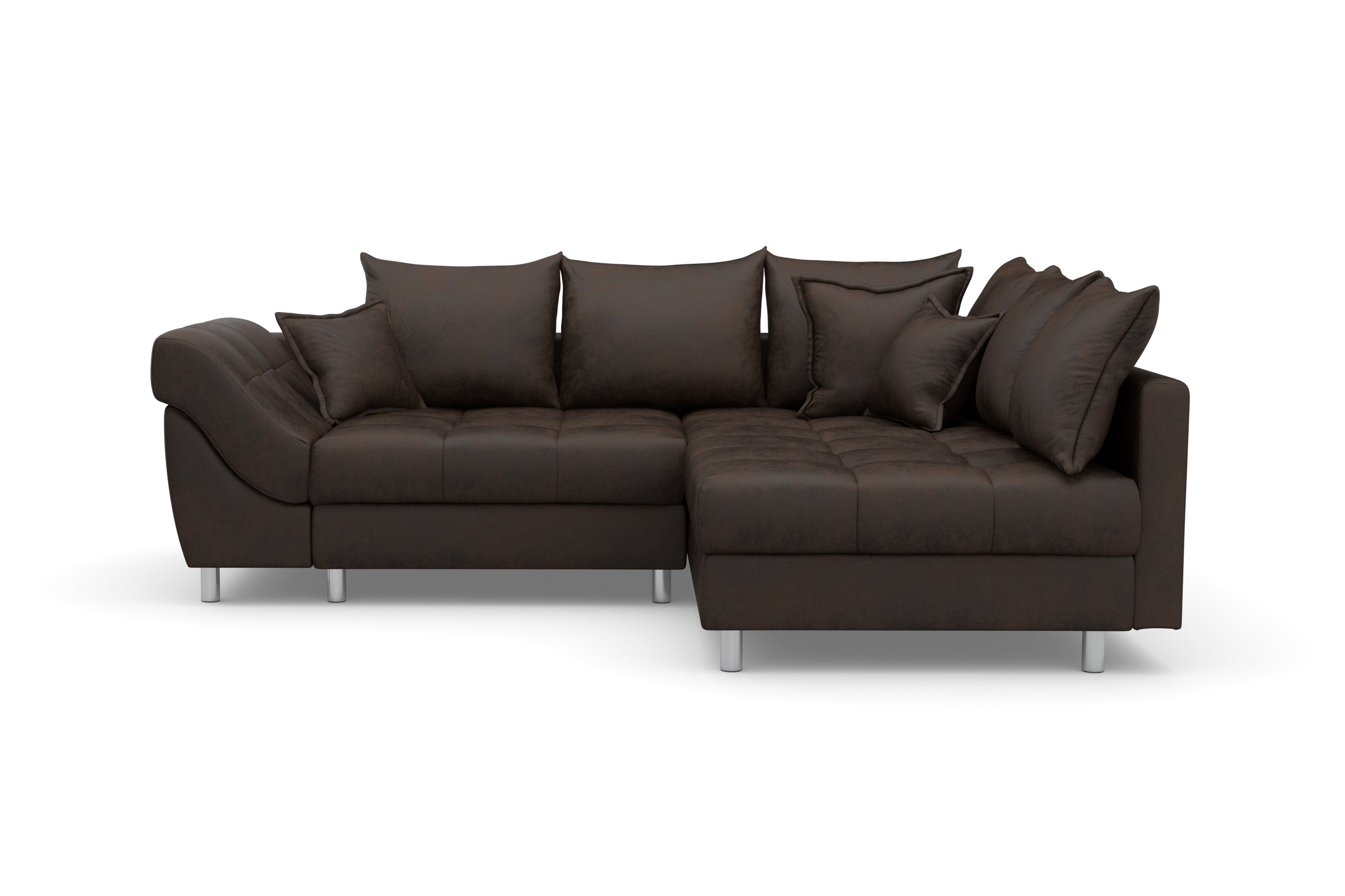 COLLECTION AB Ecksofa Joseli, links Recamiere rechts inklusive Federkern, montierbar oder