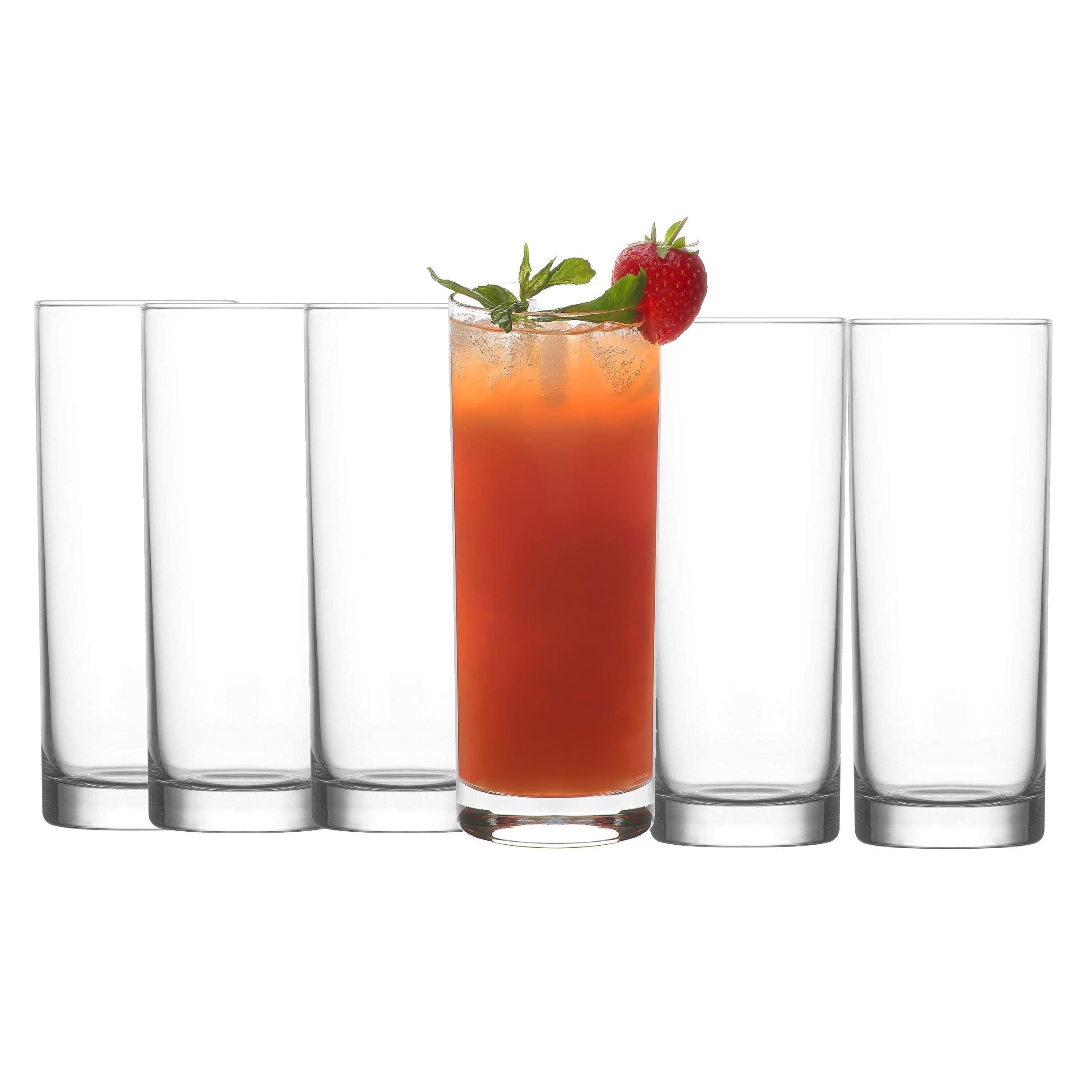 LAV Longdrinkglas Long Drinks 360 ml Gläser Set 6tlg Trinkglas LBR340  Saftgläser, Glas, Spülmaschinenfest