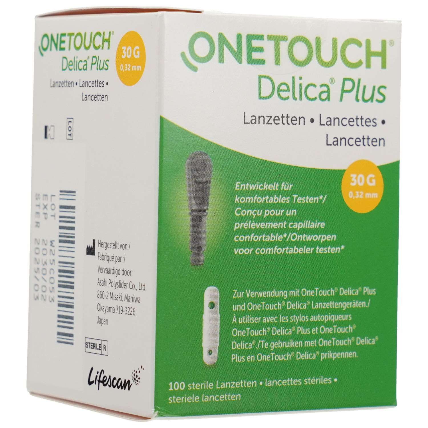 One Touch Blutzucker-Teststreifen ONE TOUCH Delica Plus Nadellanzetten 100St PZN 14817354
