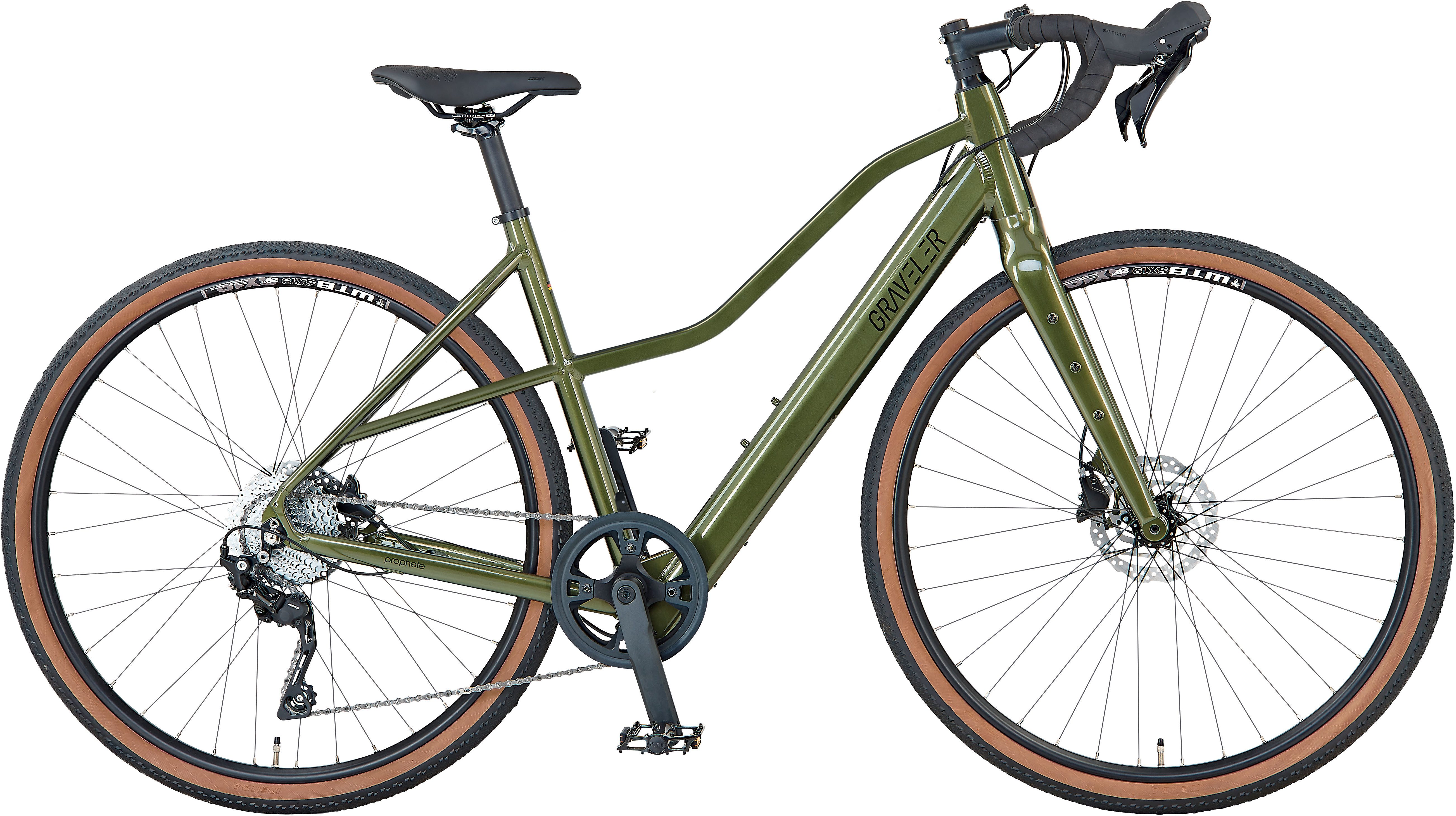 Prophete E-Bike Gravelbike Graveler 1.0, 8 Gang Shimano, Kettenschaltung, Heckmotor, 360 Wh, Pedelec, Elektrofahrrad für Herren