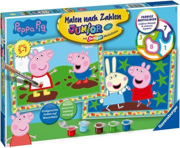 Ravensburger Malen nach Zahlen Junior, Peppa Pig, Made in Europe, FSC® - schützt Wald - weltweit