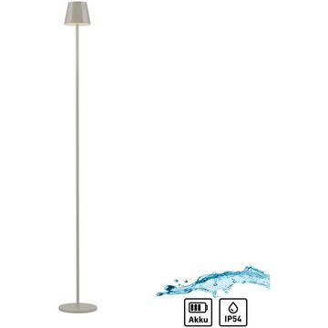 click-licht LED Außen-Stehlampe LED Akku Stehleuchte Euria in Beige 2x 1,25W 220lm IP54, keine Angabe, Leuchtmittel enthalten: Ja, fest verbaut, LED, warmweiss, Stehlampe, Standlampe