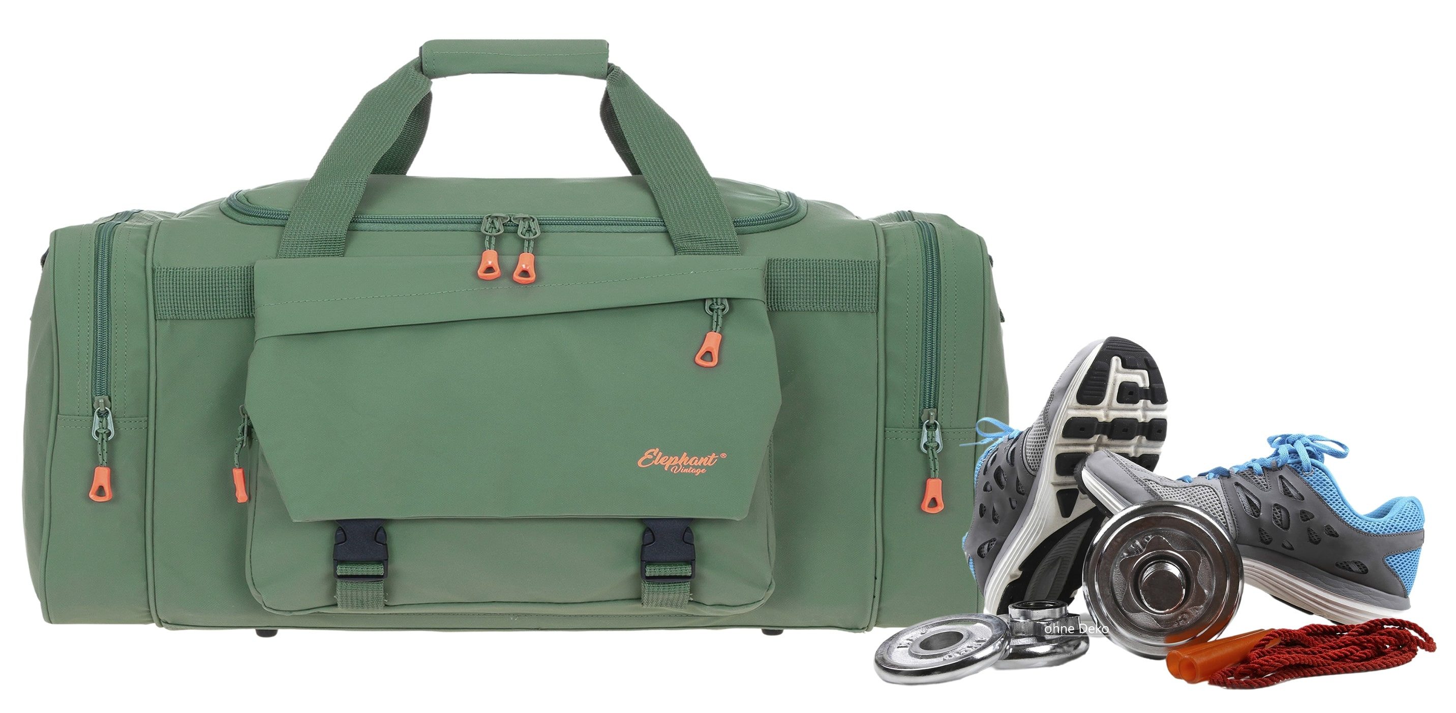 ELEPHANT Sporttasche Reisetasche Saunatasche Damen Herren aus Plane Tour 68 cm XXL groß, wasserabweisend Sauna Reise Sport Tasche + Flasche