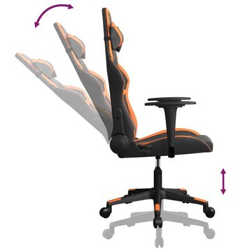 vidaXL Bürostuhl Gaming-Stuhl mit Massagefunktion Schwarz und Orange Kunstleder