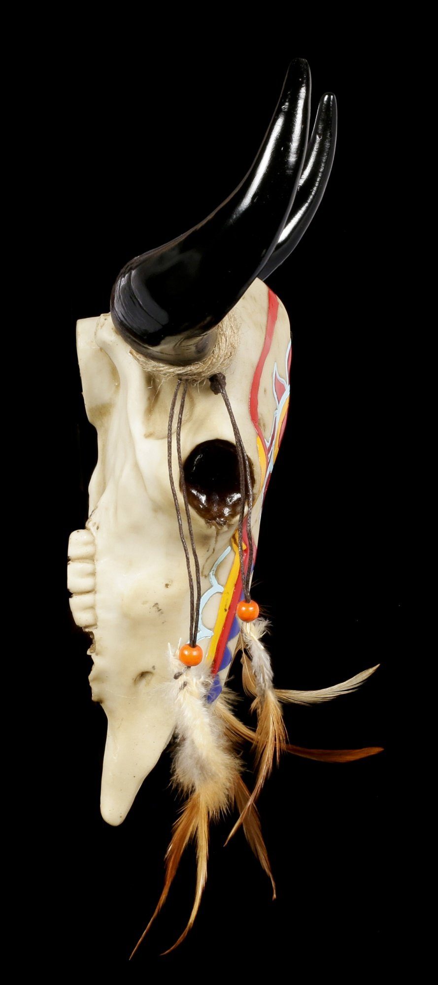 Figuren Shop GmbH Wanddekoobjekt Wandrelief Stier Schädel - Western Look - Büffel Trophäe Bulle Rind
