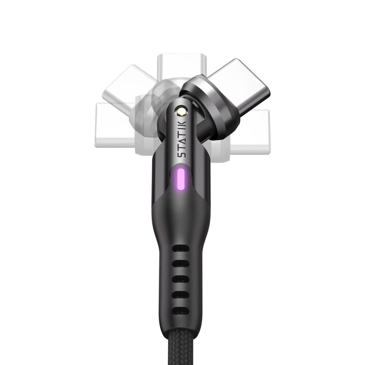 STATIK PowerPivot Pro braided rotating USB-C Cable Smartphone-Adapter