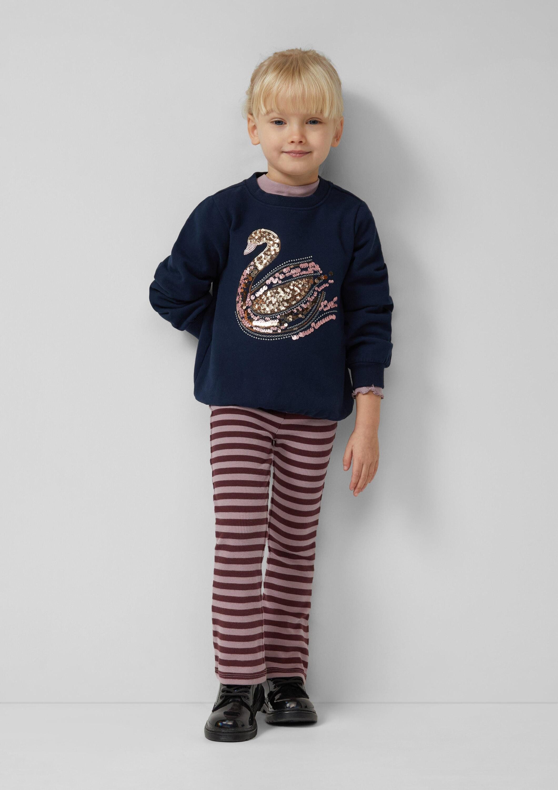 s.Oliver Sweatshirt Sweatshirt Kuscheliges Sweatshirt mit Pailletten-Artwork
