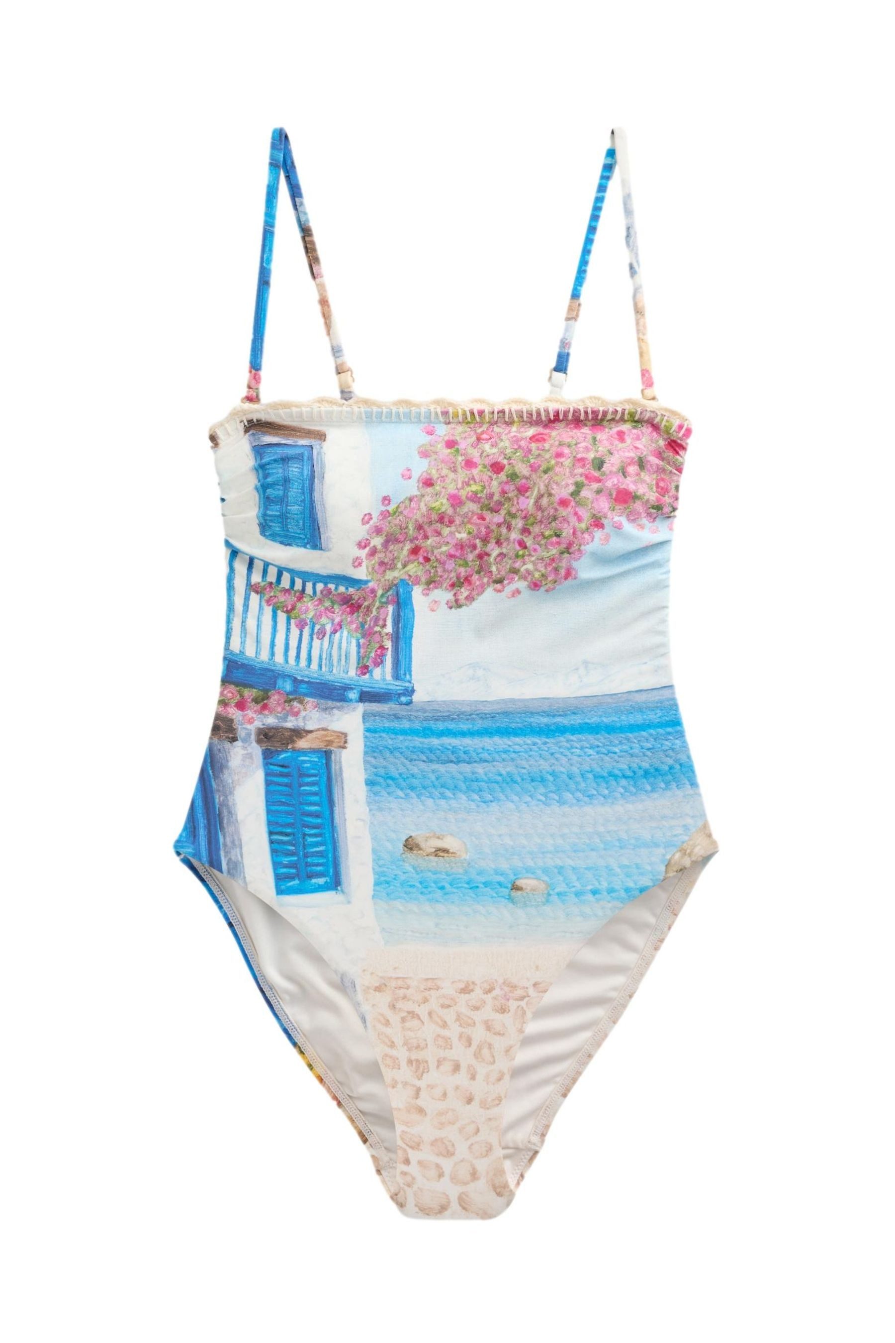 Next Badeanzug Bandeau-Badeanzug in Häkelrand (1-St)