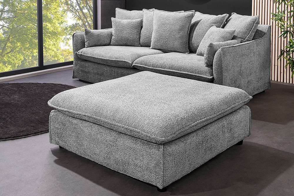 riess-ambiente Fußhocker HEAVEN 100cm grau · Hussensofa inkl. Kissen und ab günstig online kaufen