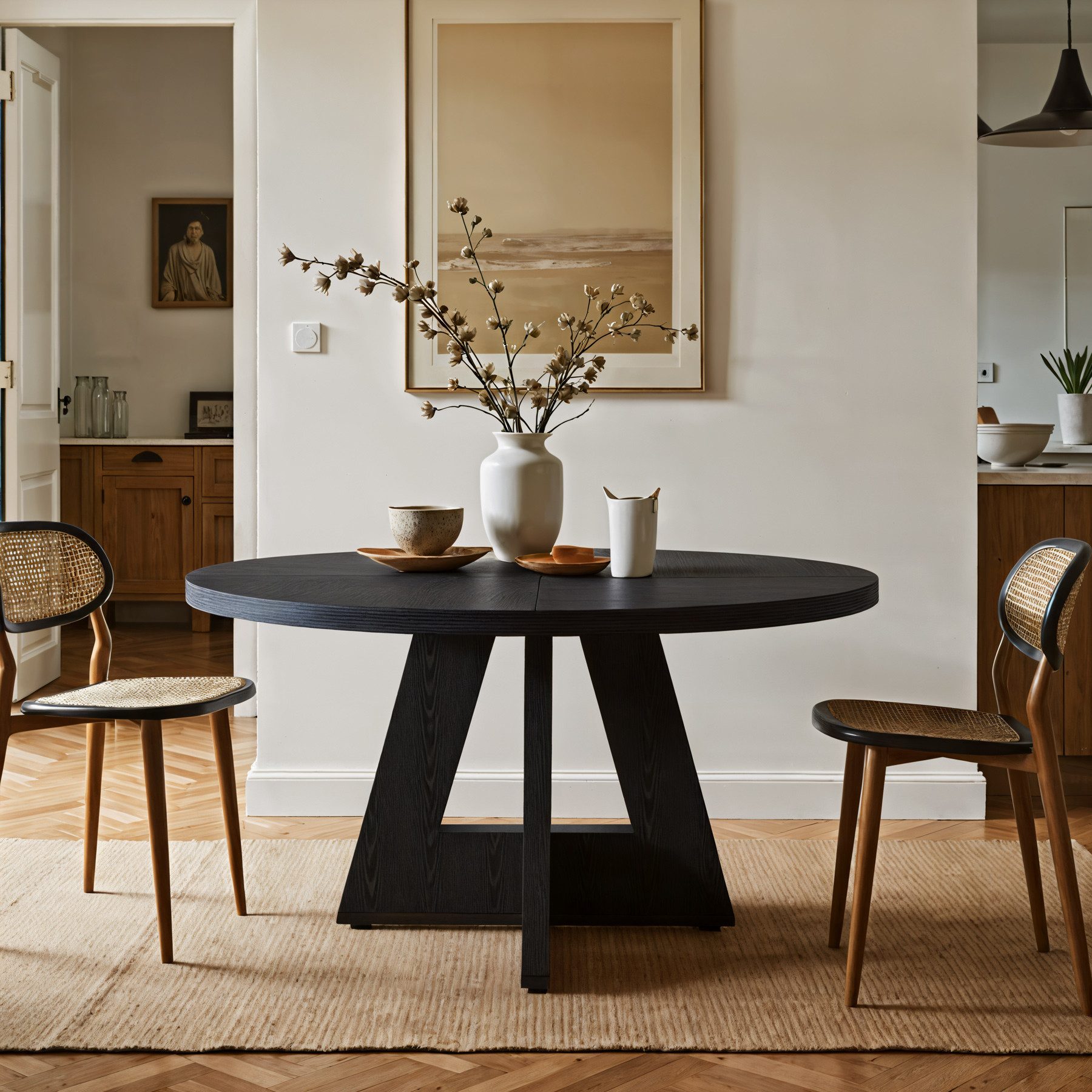 Tribesigns Esstisch Runder Esstisch, Küchentisch für Esszimmer Wohnzimmer, 120 cm