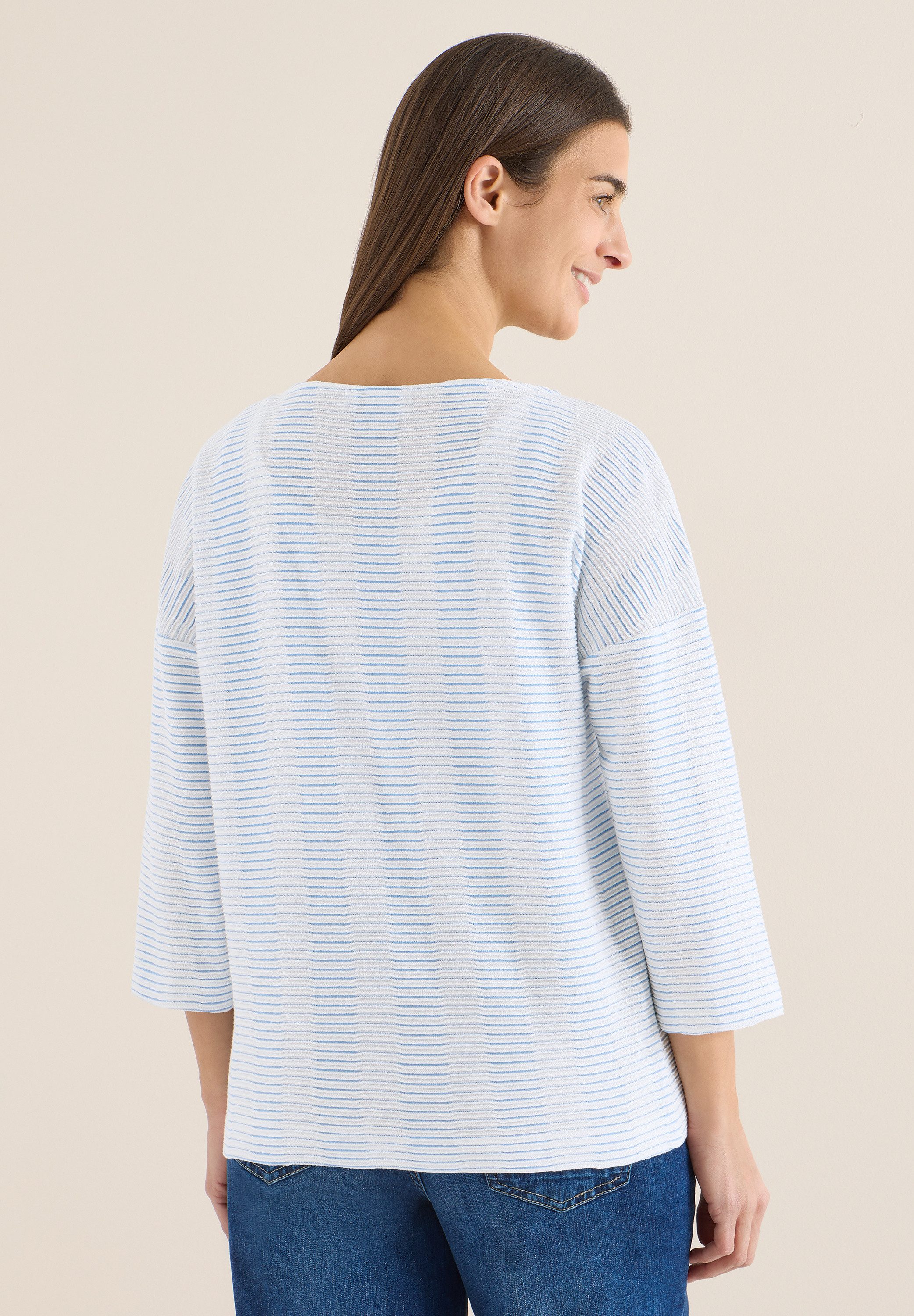 CECIL Langarmshirt mit U-Boot-Ausschnitt
