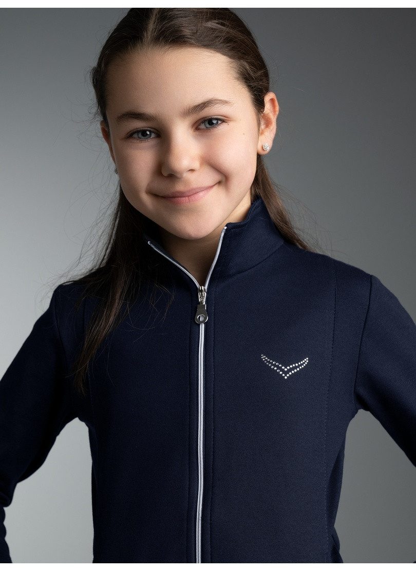 Trigema Sweatjacke TRIGEMA Jacke veredelt mit Kristallsteinen (1-tlg)