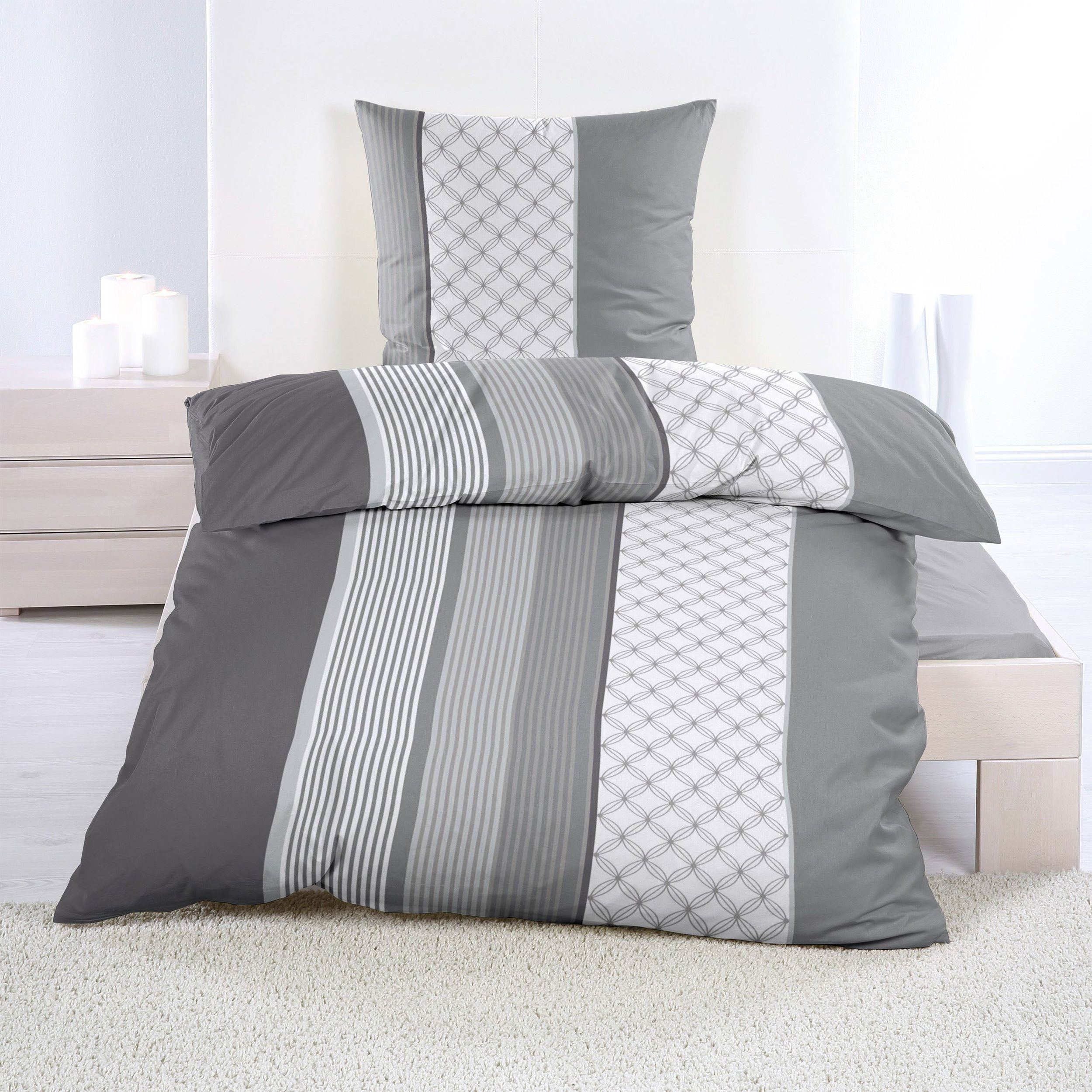 Casa Colori Bettwäsche Renforce 135 x 200 cm Baumwollmischung mit RV, Renfo günstig online kaufen