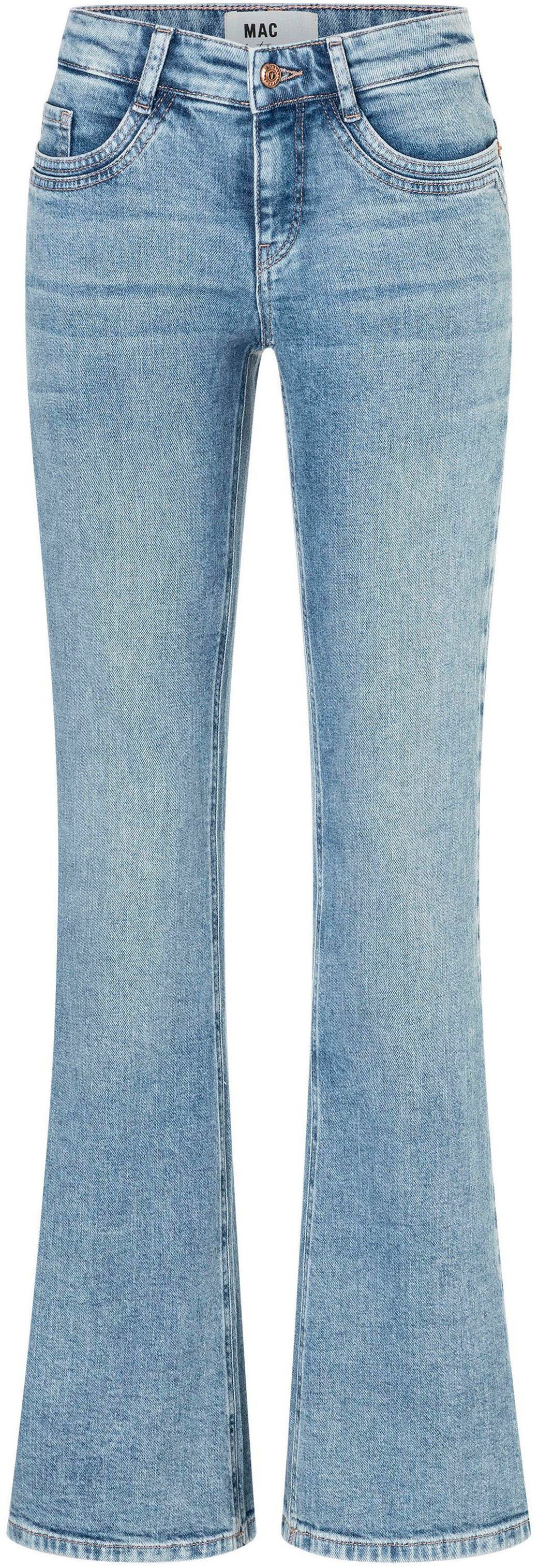 MAC Bootcut-Jeans DETROIT flared Aufwendig gearbeitete Details an den Vordertaschen