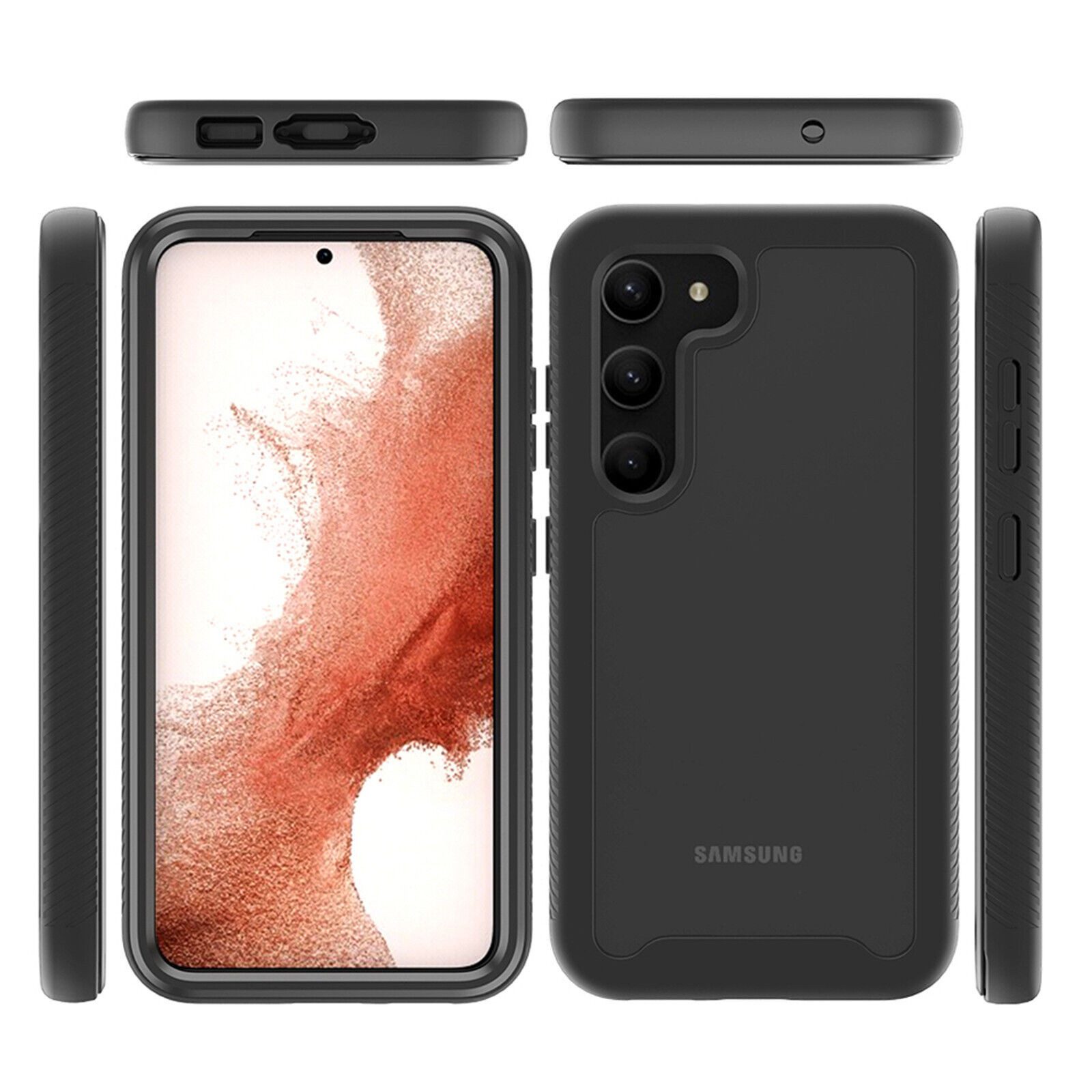 betterfon Handyhülle für Samsung Galaxy S23 TPU Case mit 360° Rundumschutz Displayschutz, 360 Grad Hülle mit Displayschutz und Fingerprint
