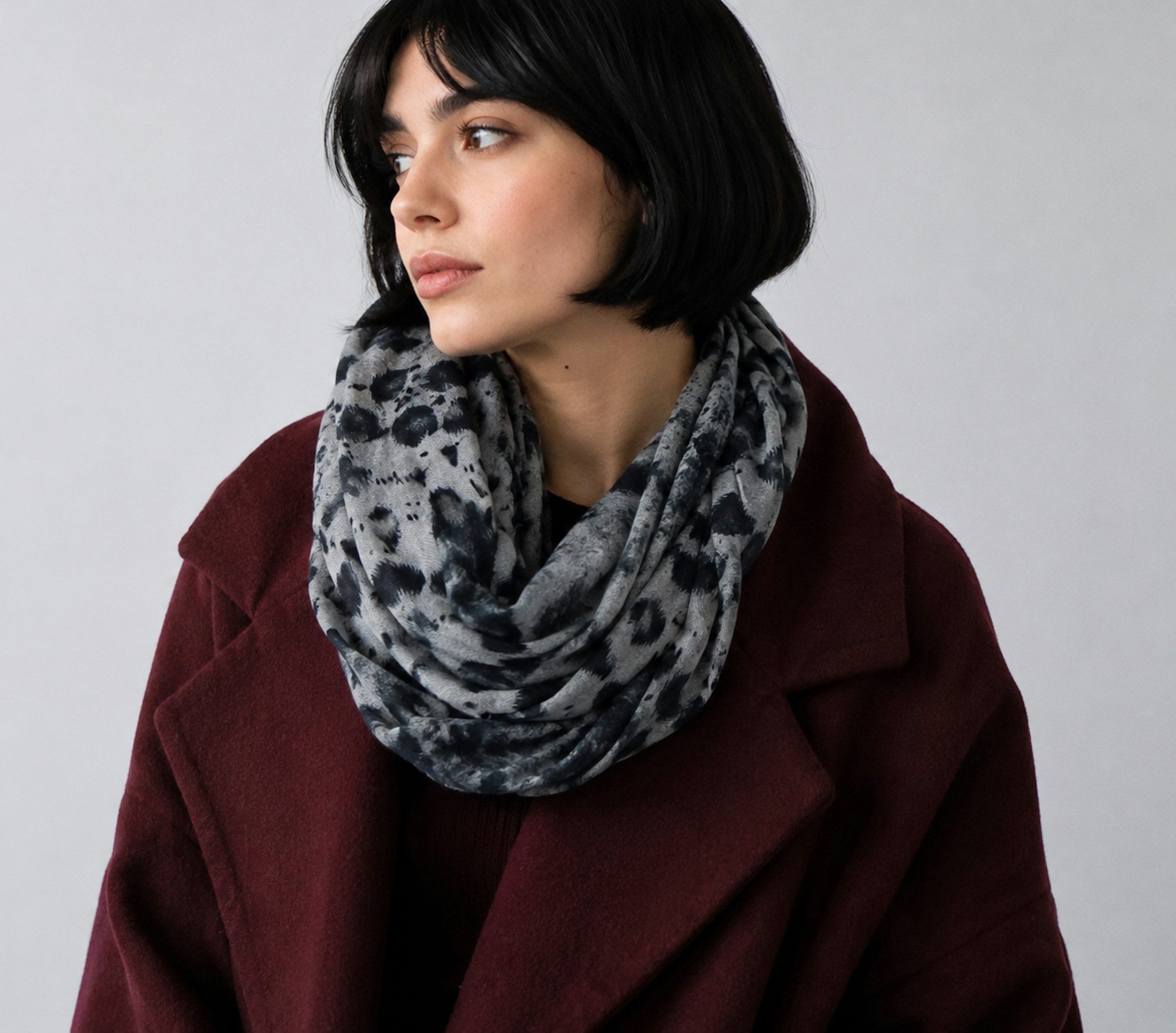 Ella Jonte Loop, weicher Loop-Schal im angesagten Leopard-Animalprint - Viskose