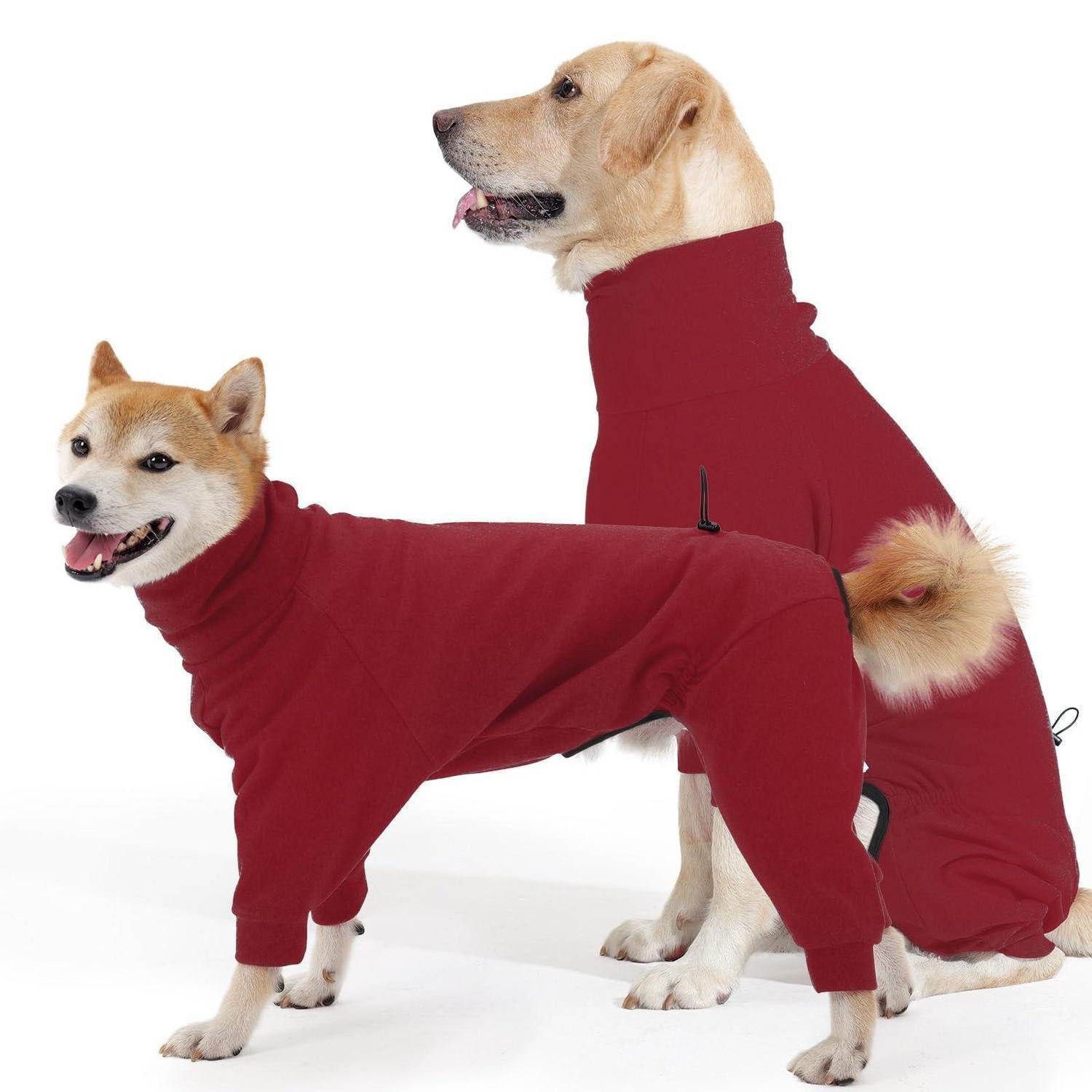 LuxusKollektion Hundebademantel Hundemantel Fleece Rot 3XL